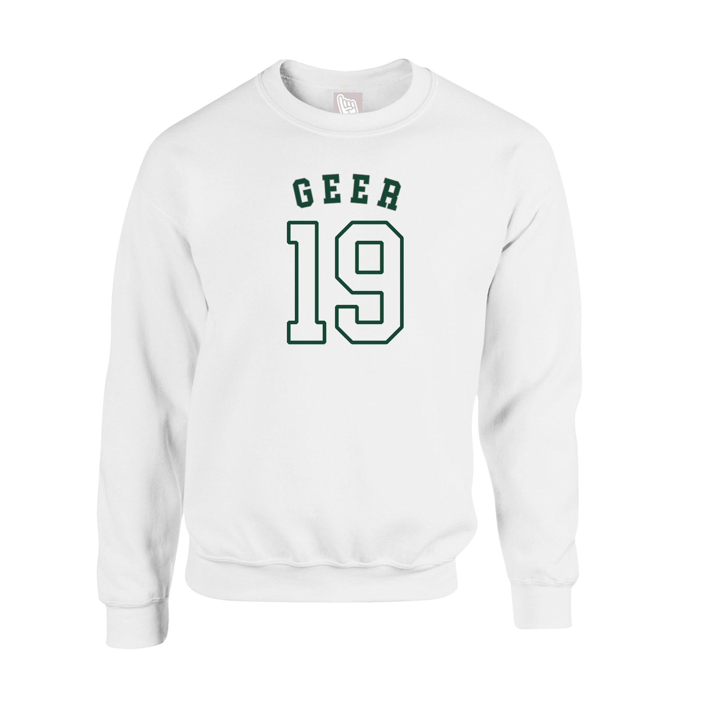 Fleece Crew — Shirsey Arch in White