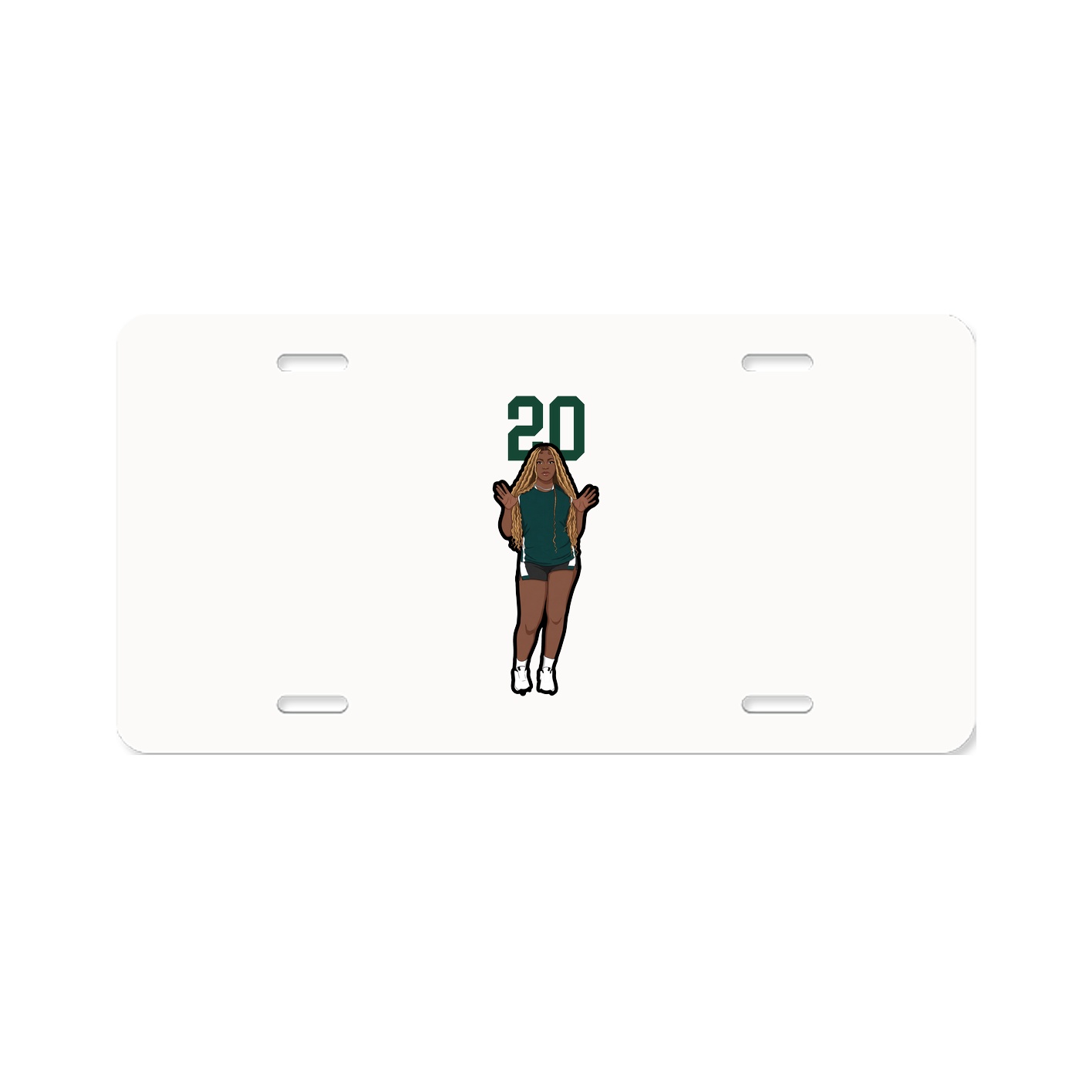 License Plate — Number Top in Classic