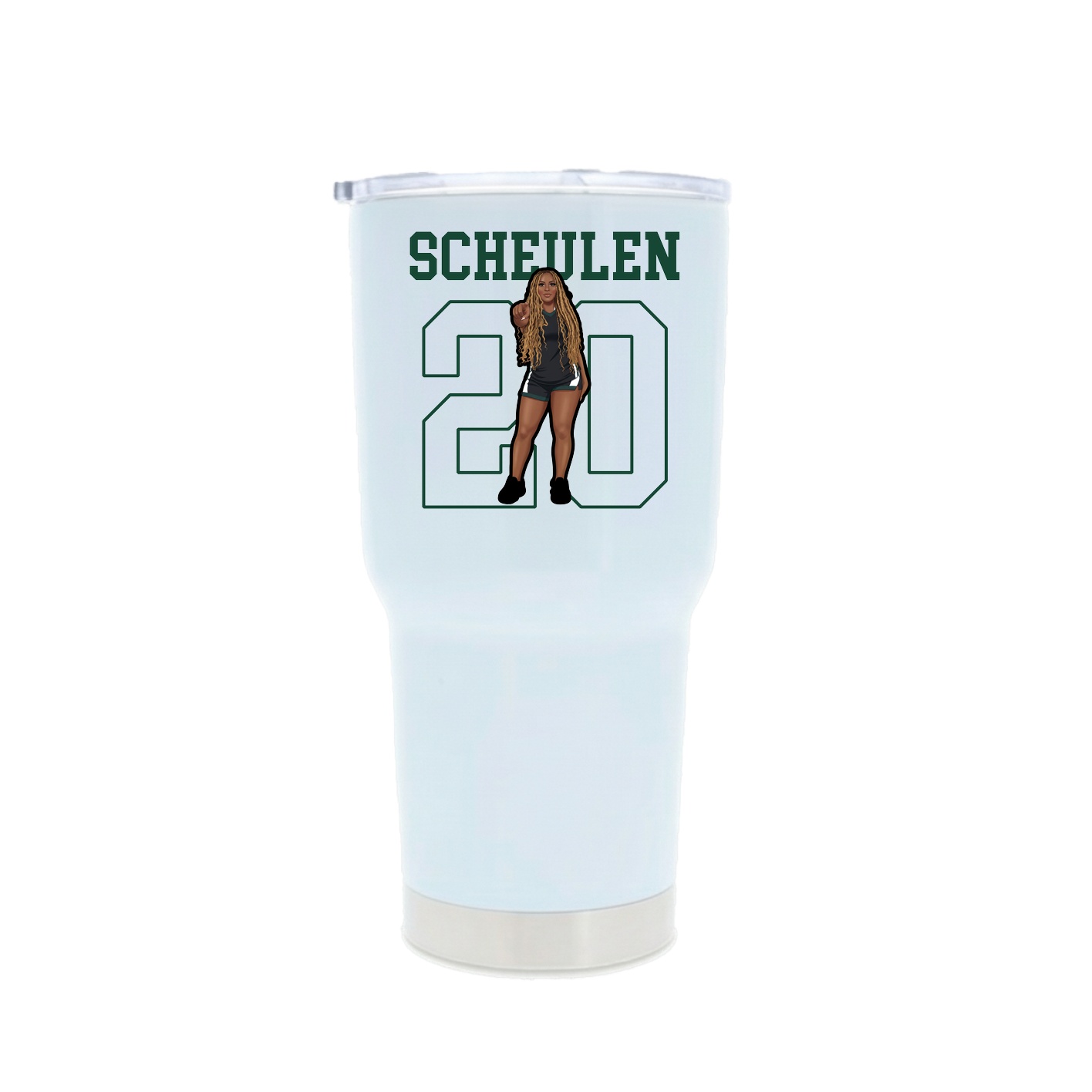 30oz Stainless Steel Tumbler — Shirsey in White