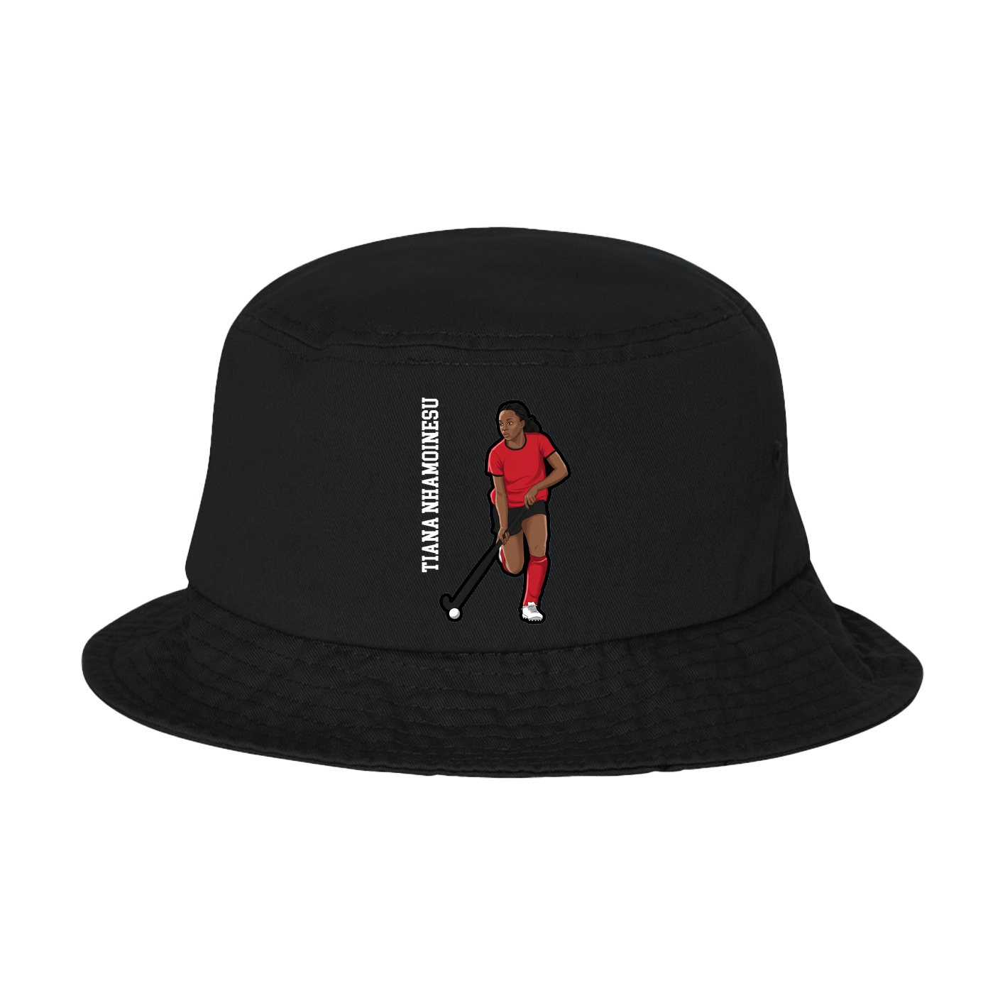 Bucket Cap — Name Vertical in Black