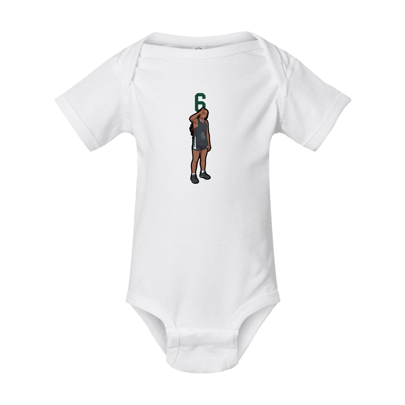 Baby Onesie — Number Top in White
