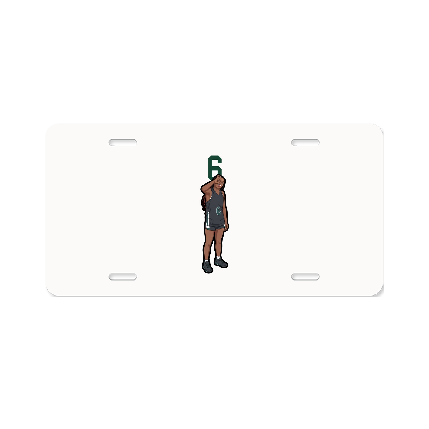 License Plate — Number Top in Classic