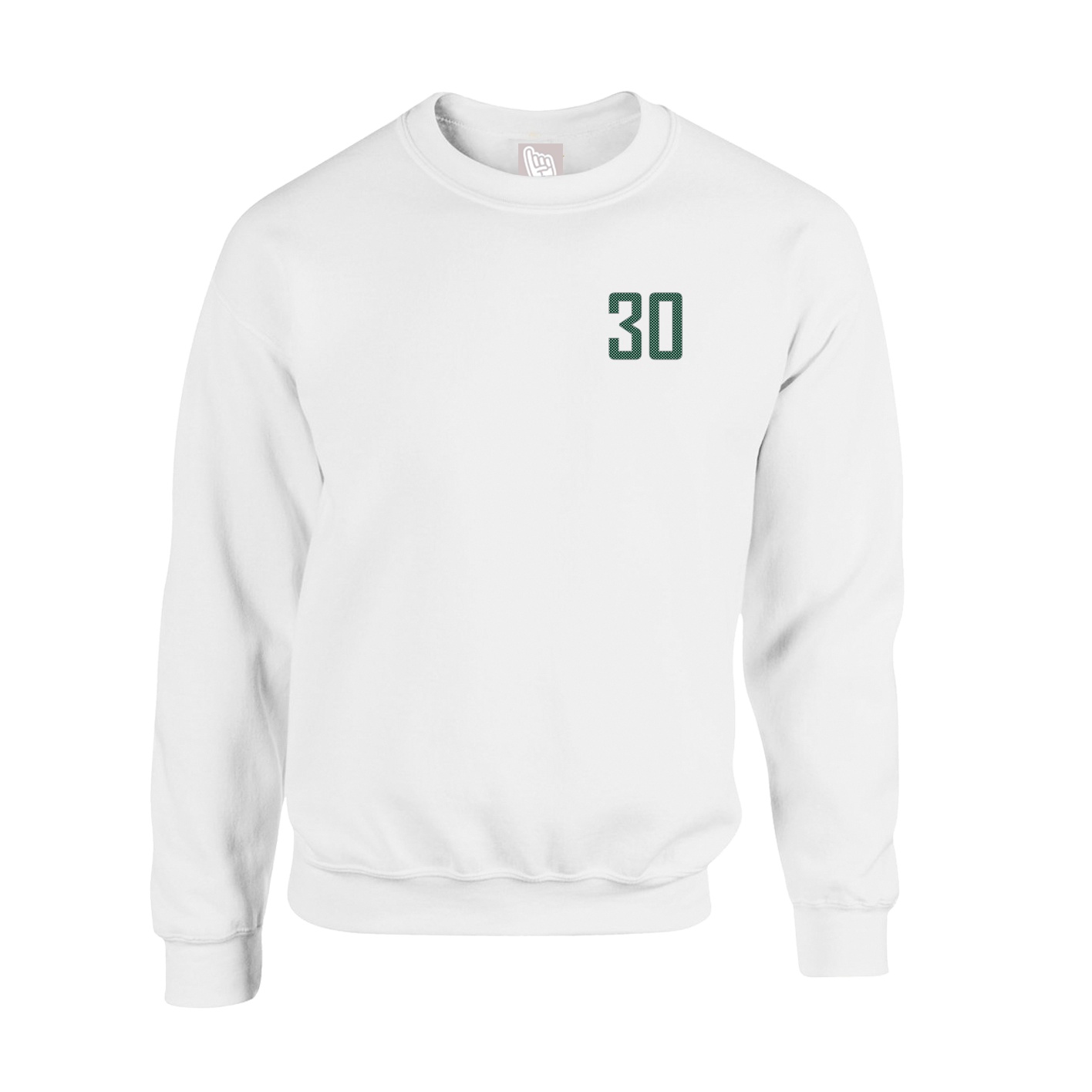 Fleece Crew — Front Shirsy in White