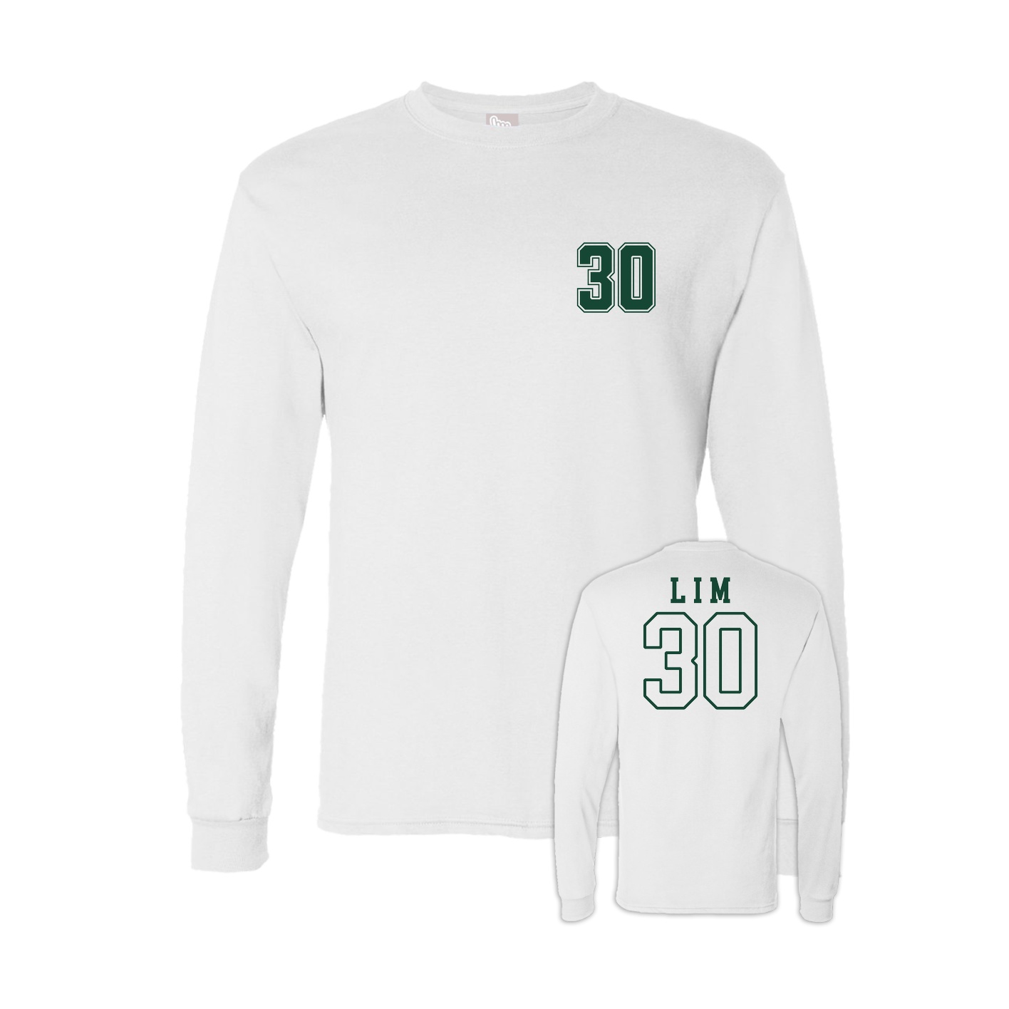 Long Sleeve Tee — Chest Back in White