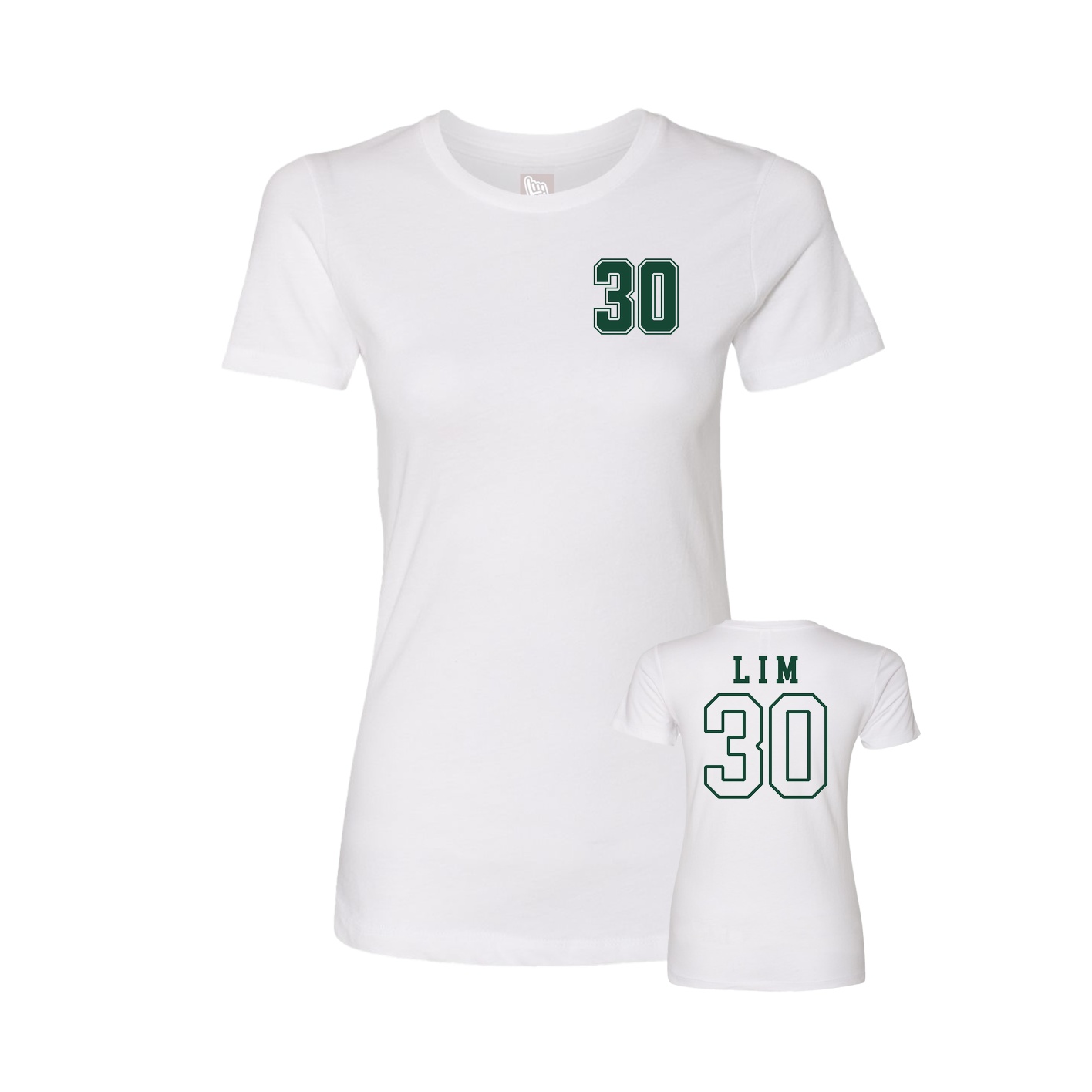Womens Tee — Chest Back in White