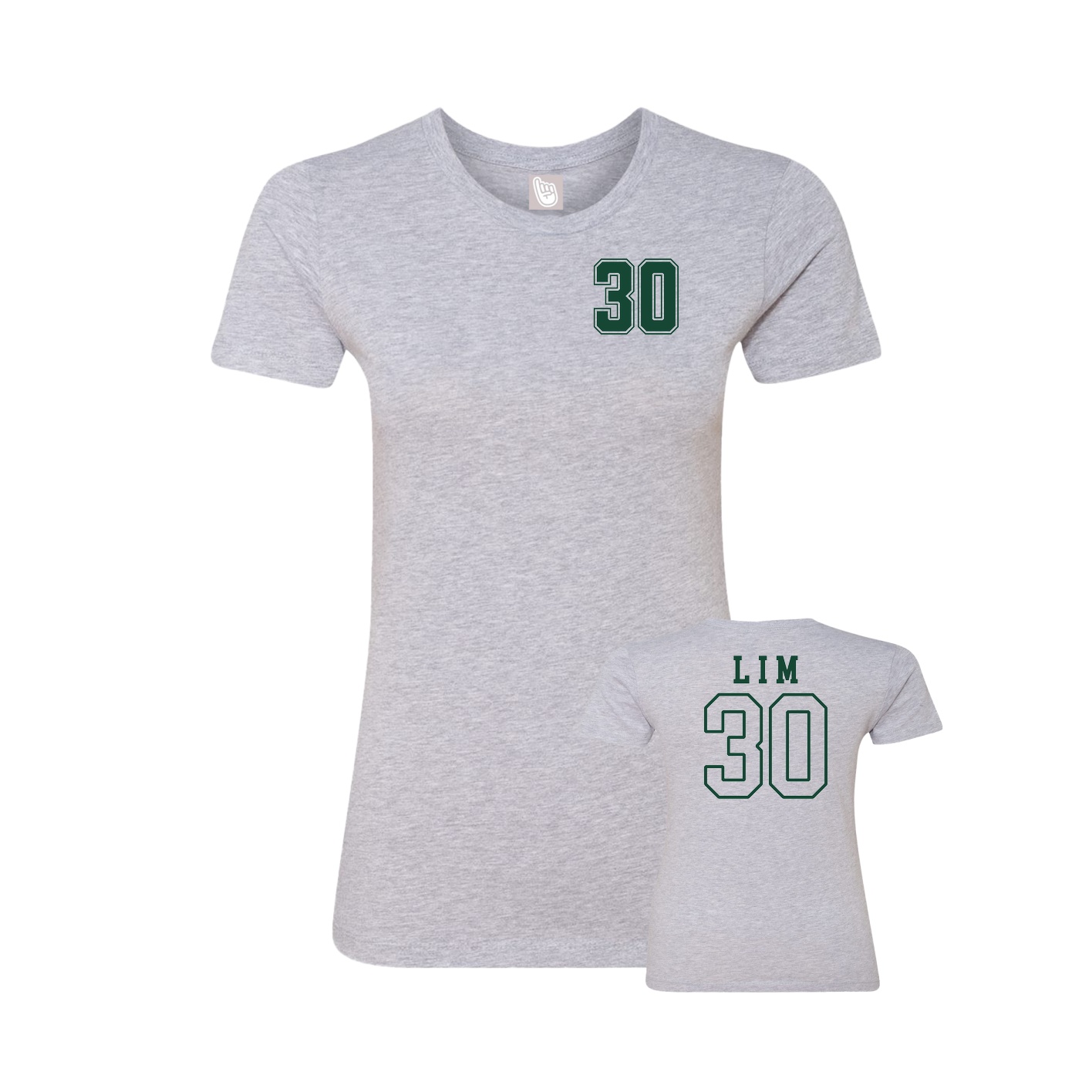 Womens Tee — Chest Back in Grey