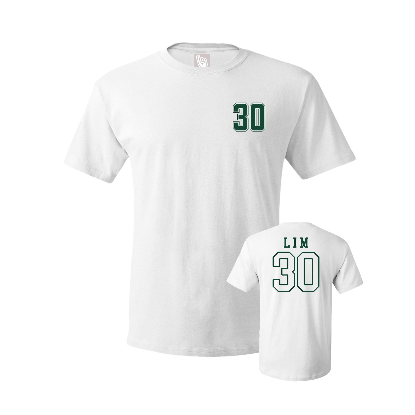 Youth Tee — Chest Back in White
