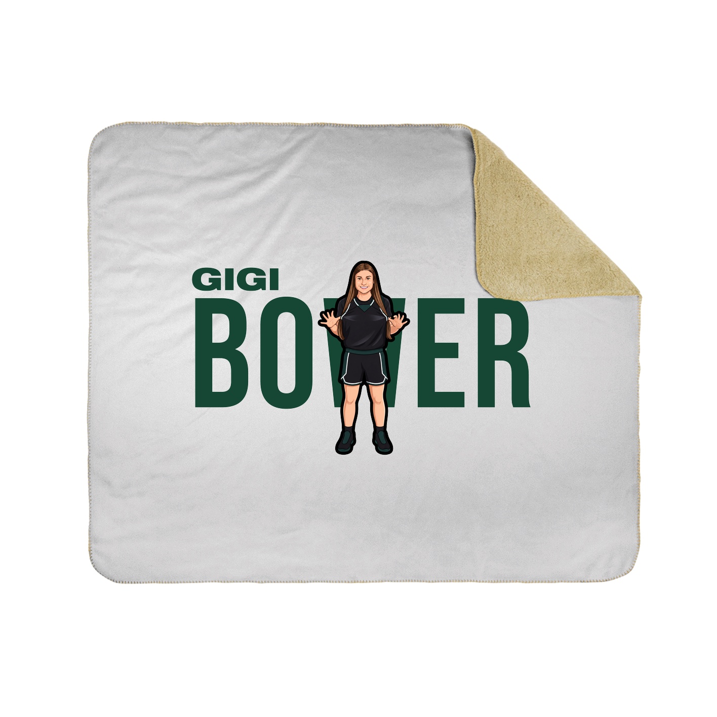 Throw Blanket — Player Name in White