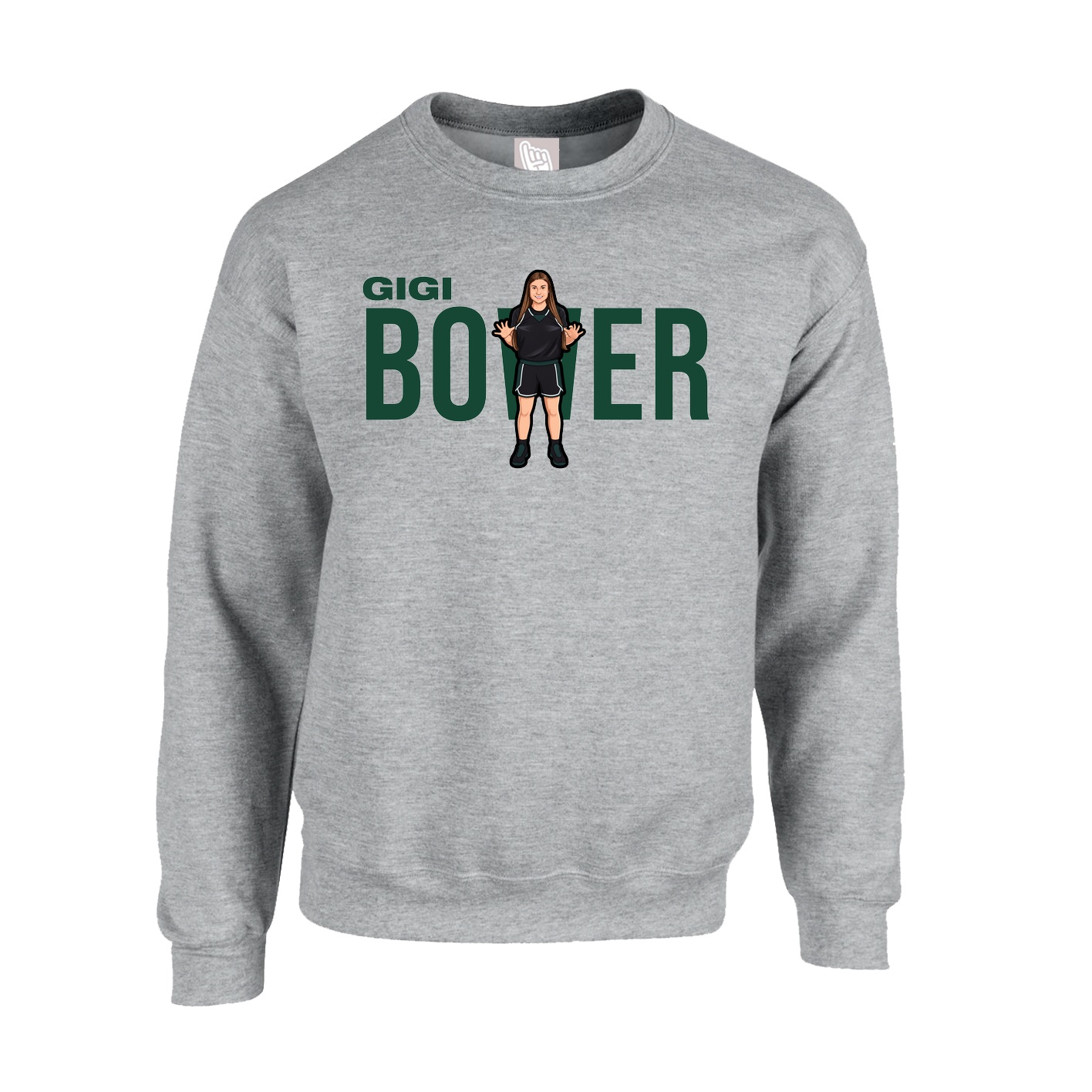 Fleece Crew — Player Name in Grey