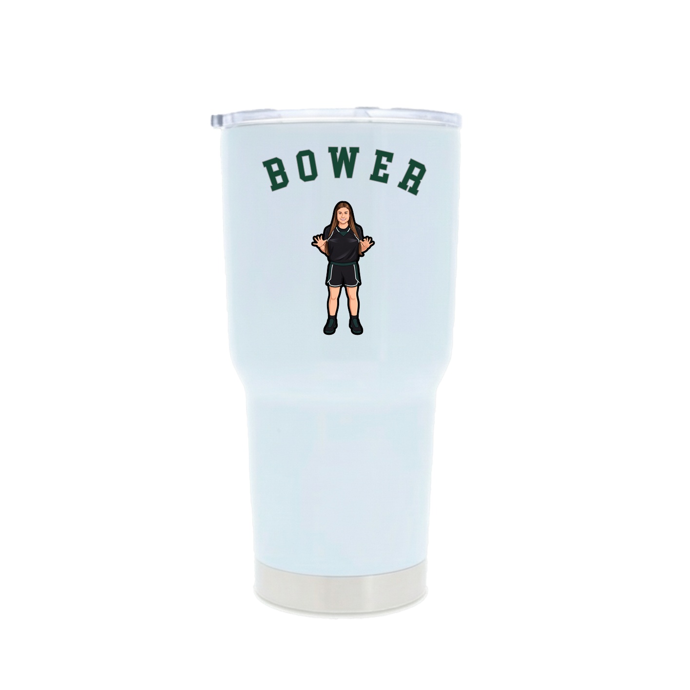 30oz Stainless Steel Tumbler — Shirsey Arch in White
