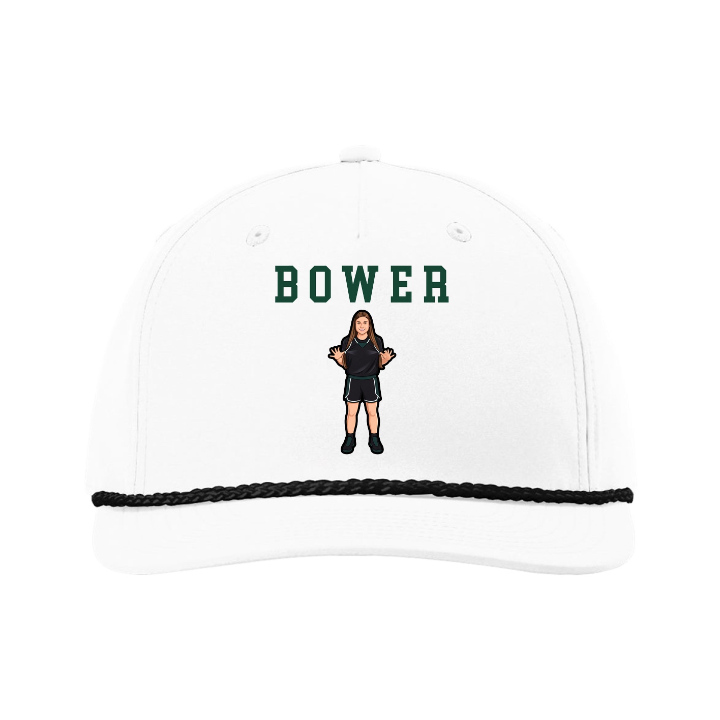 Five-Panel Classic Rope Cap — Shirsey in White