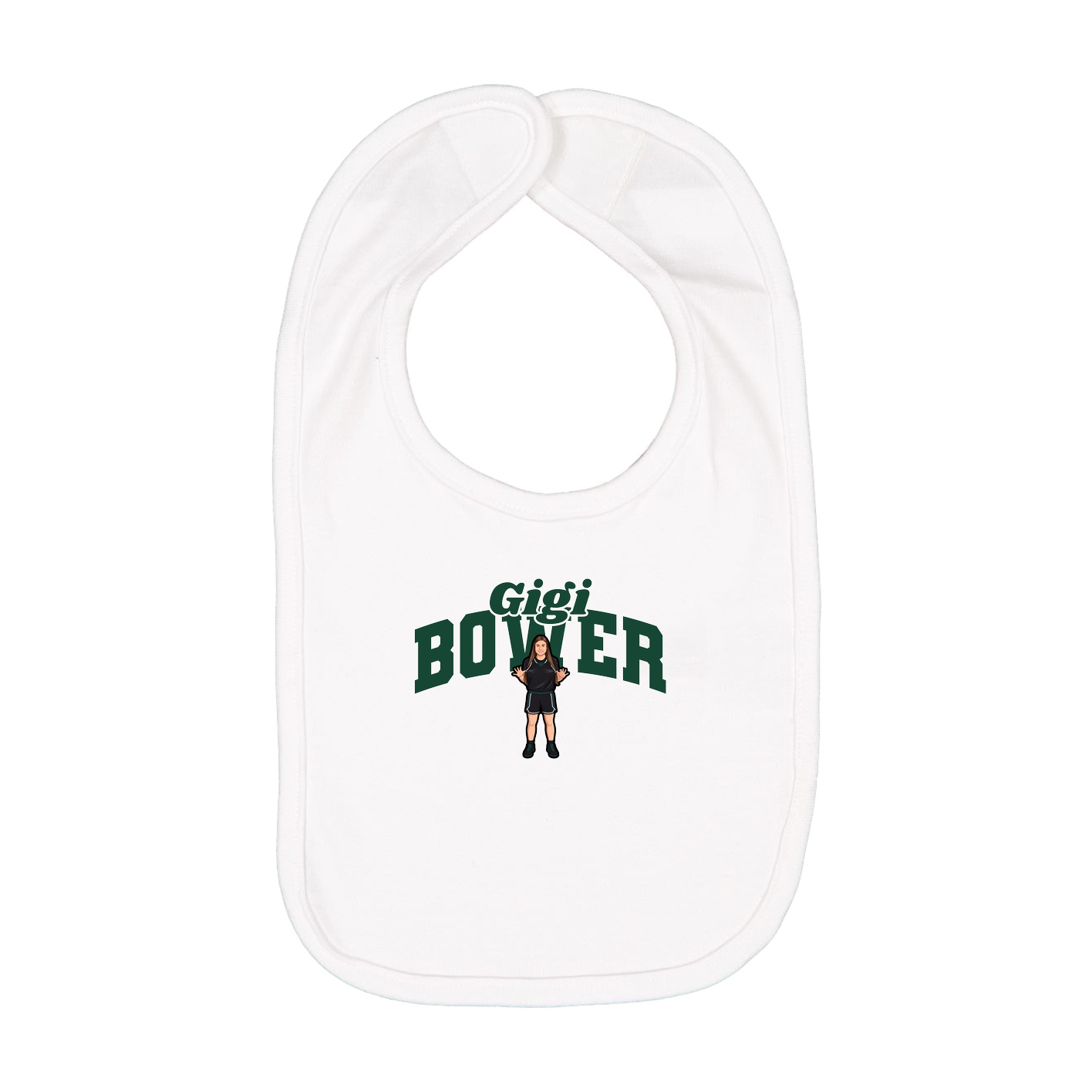 Infant Bib — Signature Arch in White