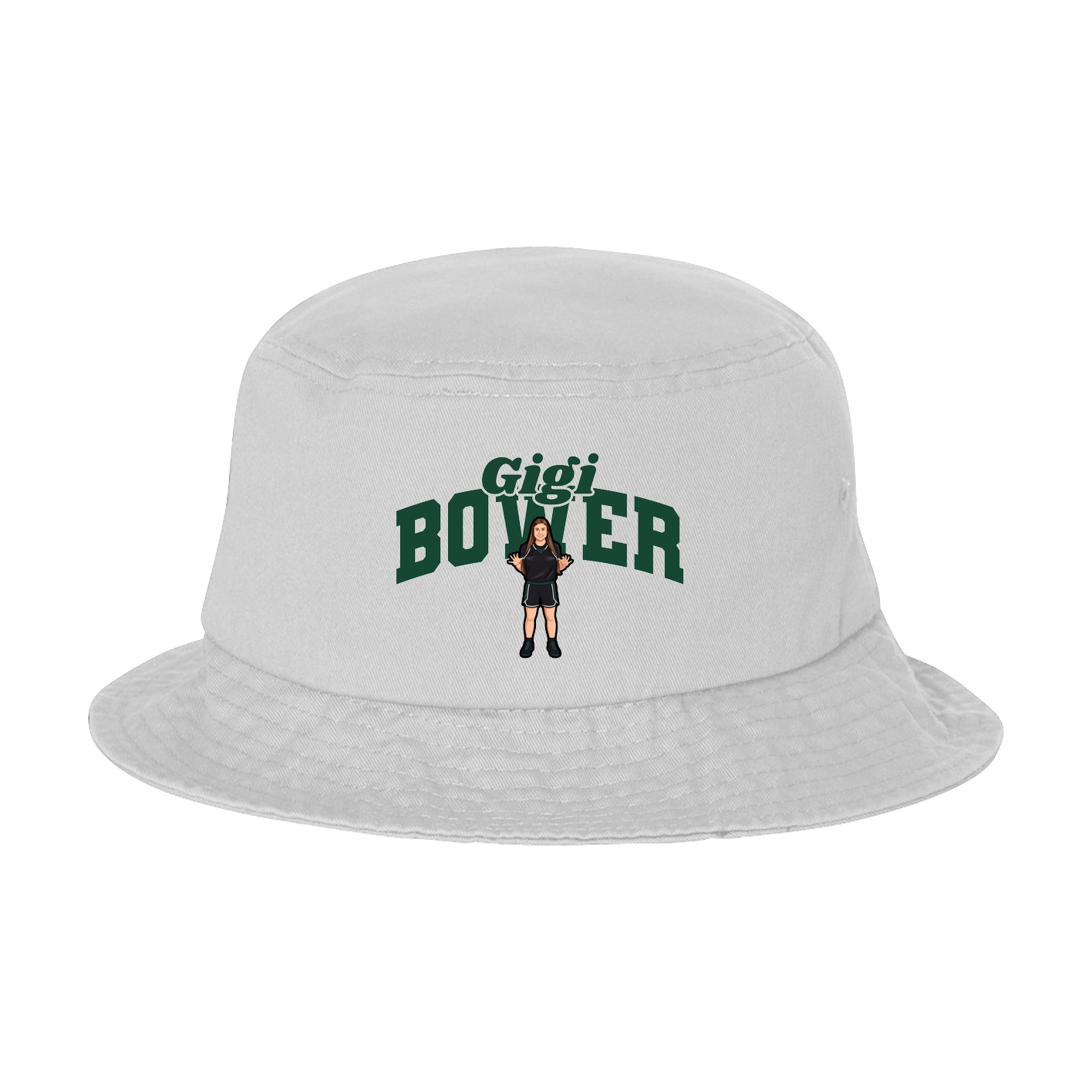Bucket Cap — Signature Arch in White