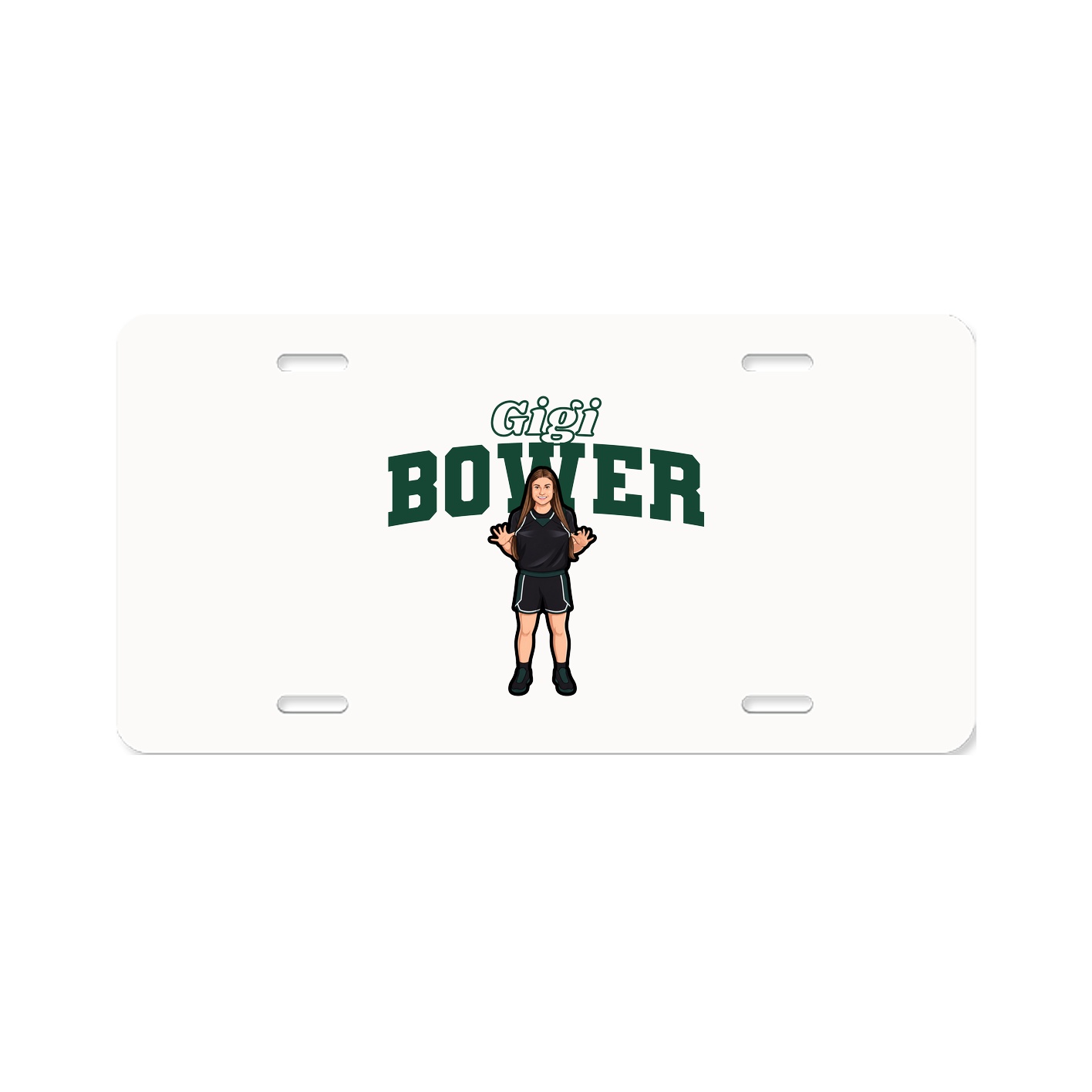 License Plate — Name Arch in Classic