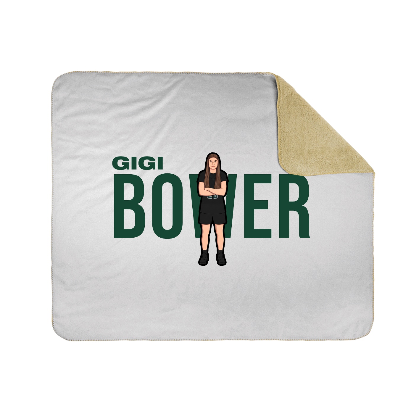 Throw Blanket — Player Name in White