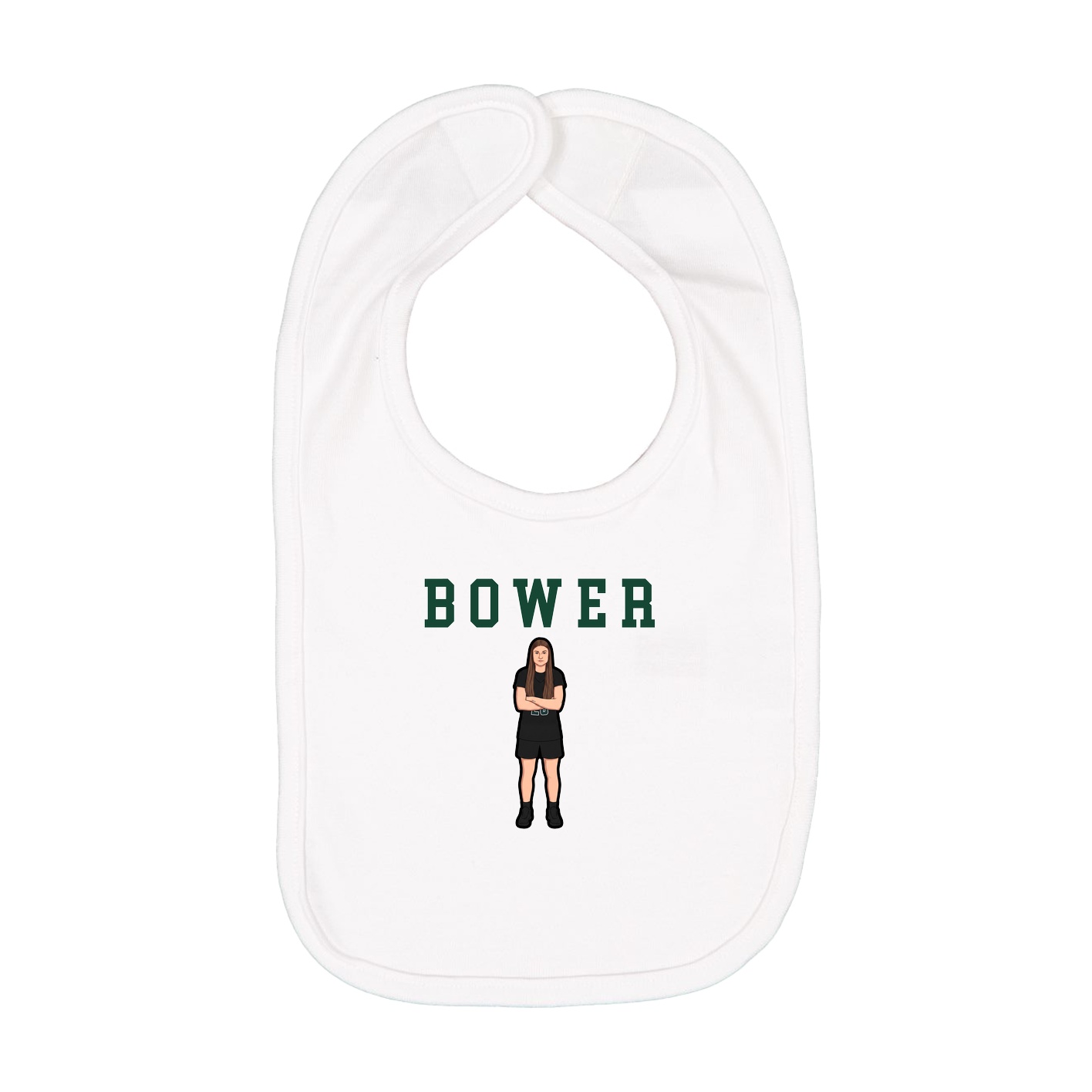 Infant Bib — Shirsey in White