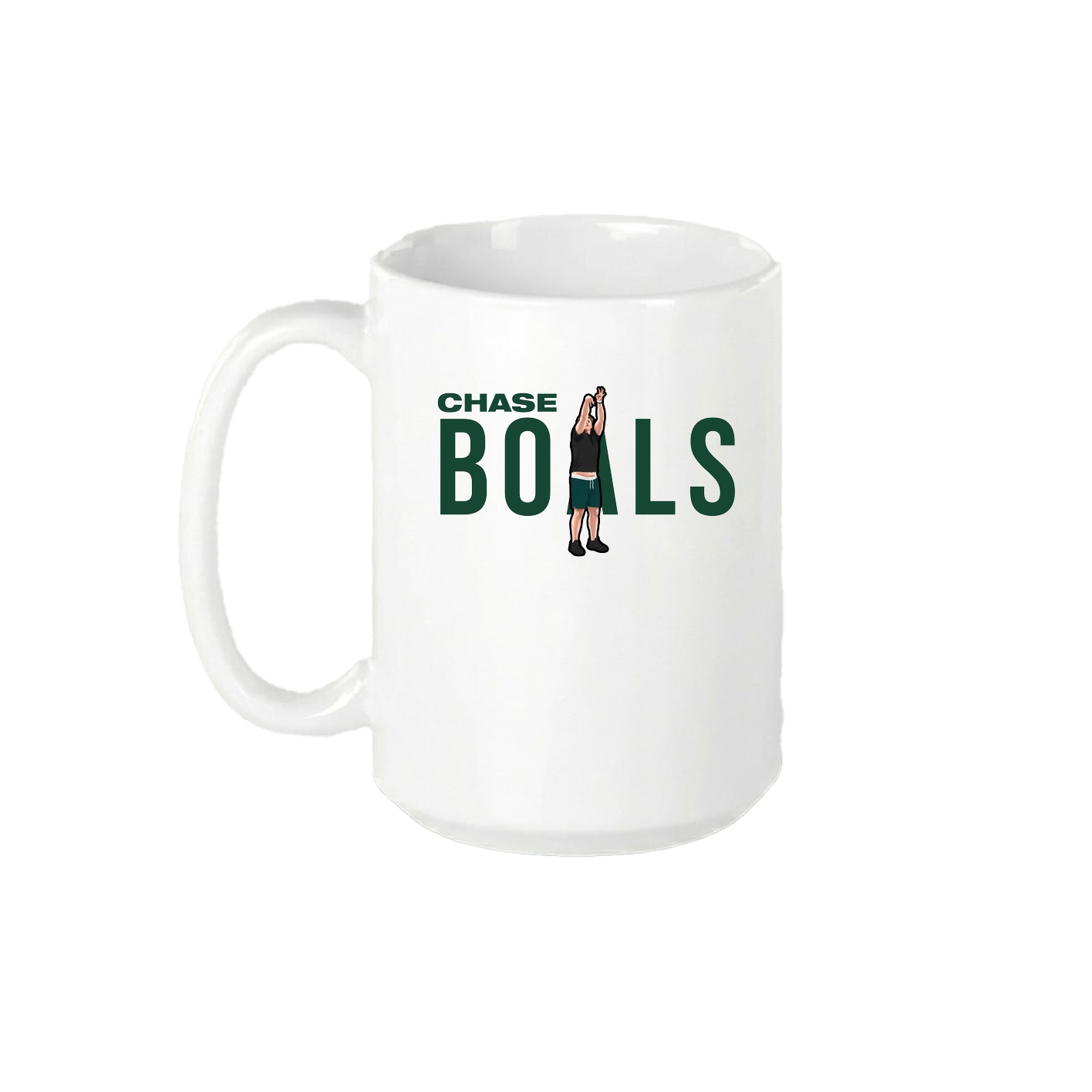 15oz Coffee Mug — Player Name in White
