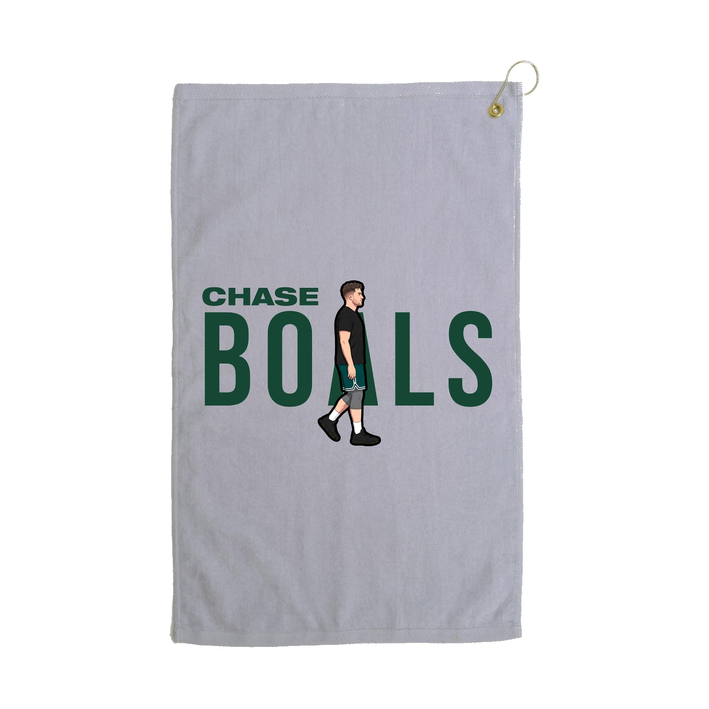 Golf Towel — Player Name in Grey