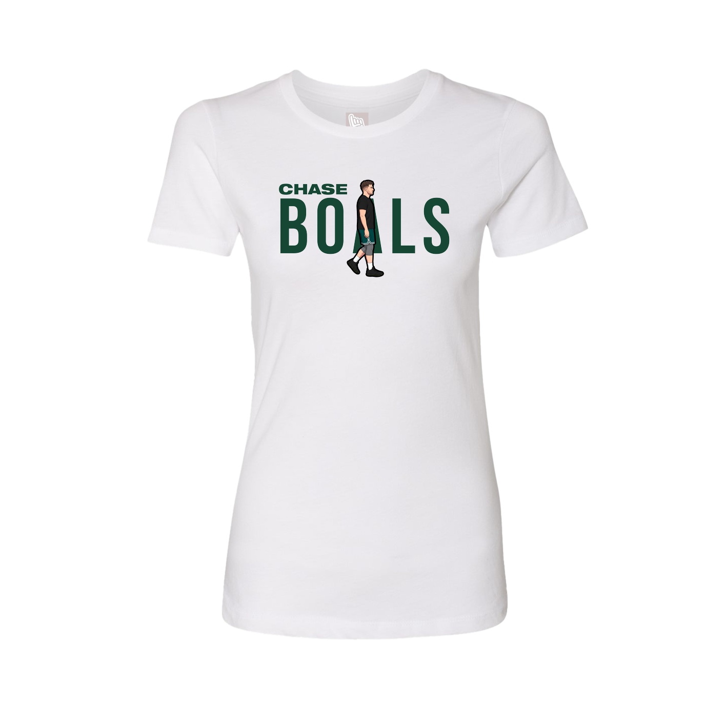 Fitted Women's Tee — Player Name in White