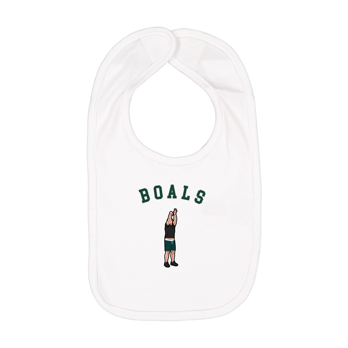 Infant Bib — Shirsey Arch in White