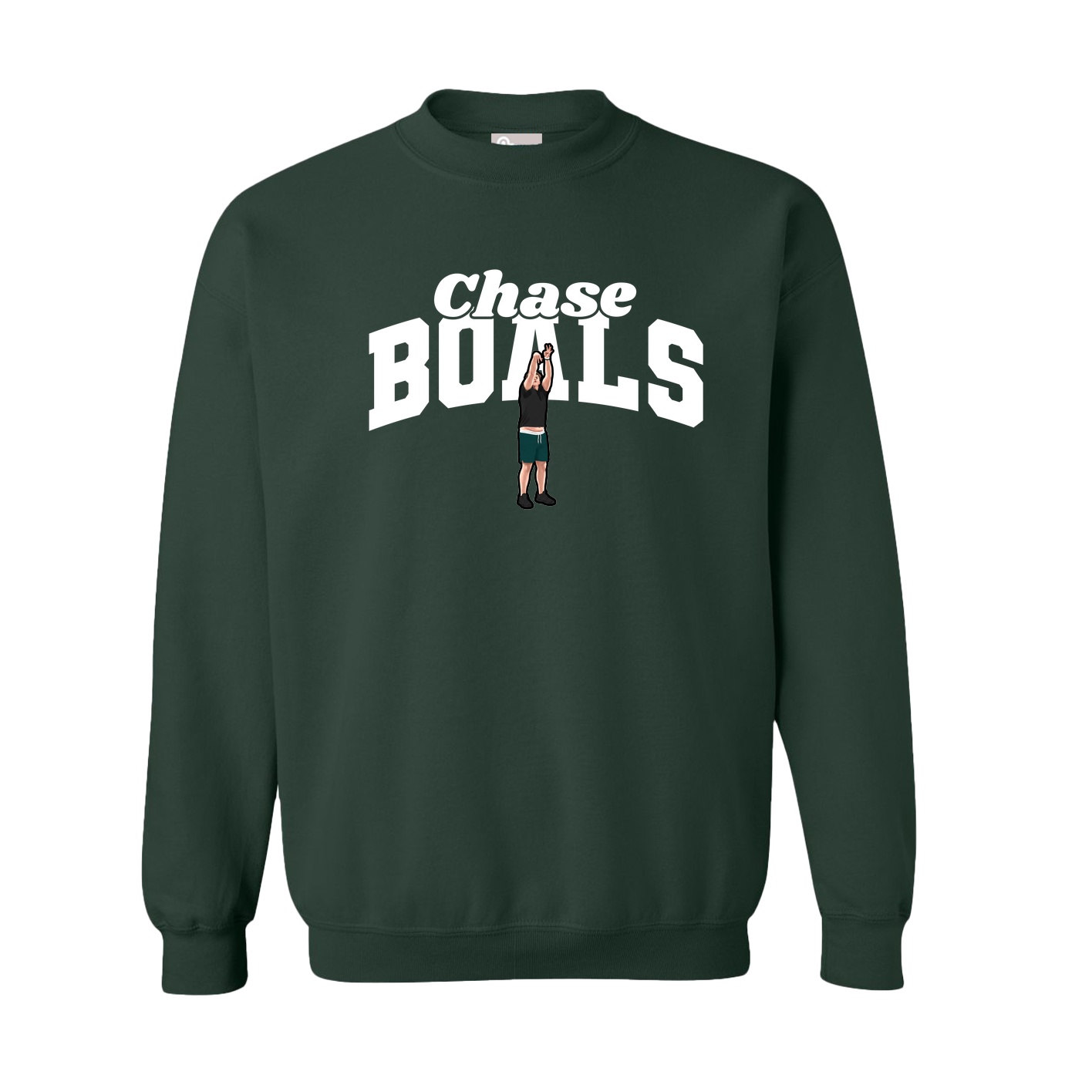 Fleece Crew — Signature Arch in Green