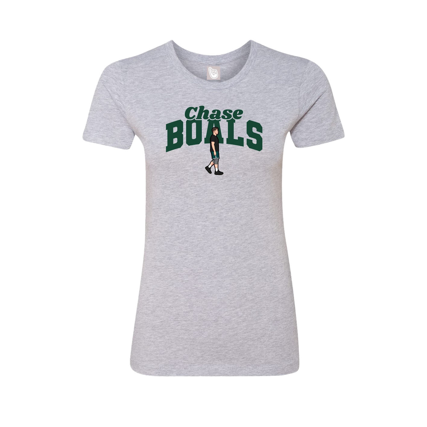 Fitted Women's Tee — Signature Arch in Grey