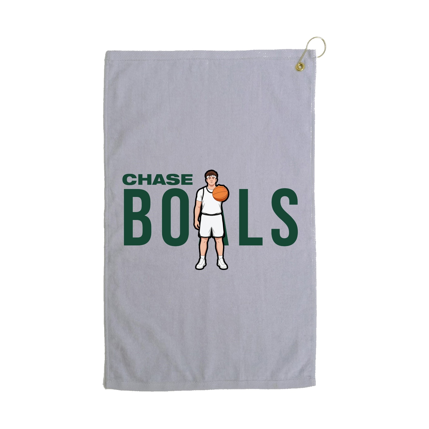 Golf Towel — Player Name in Grey