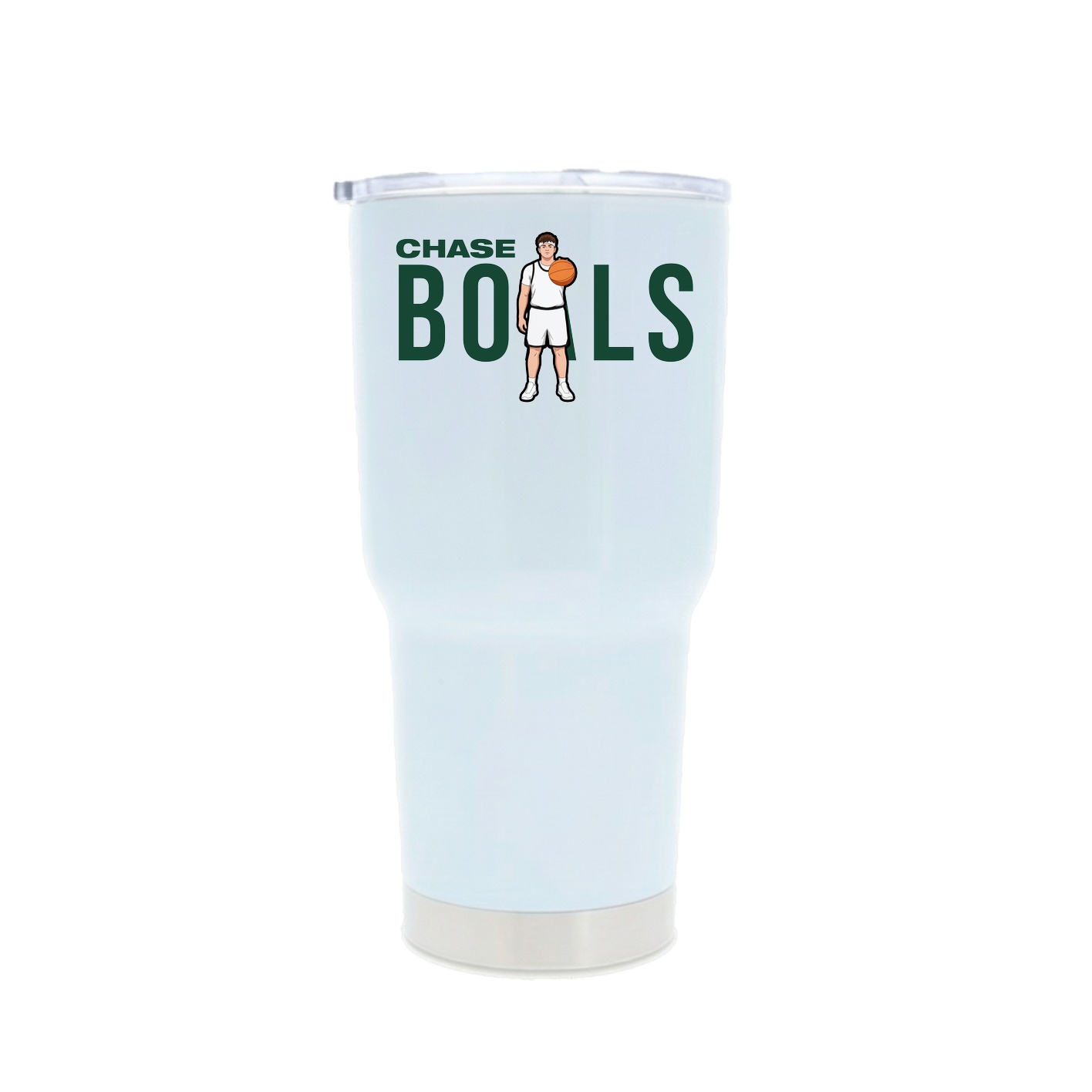 30oz Stainless Steel Tumbler — Player Name in White