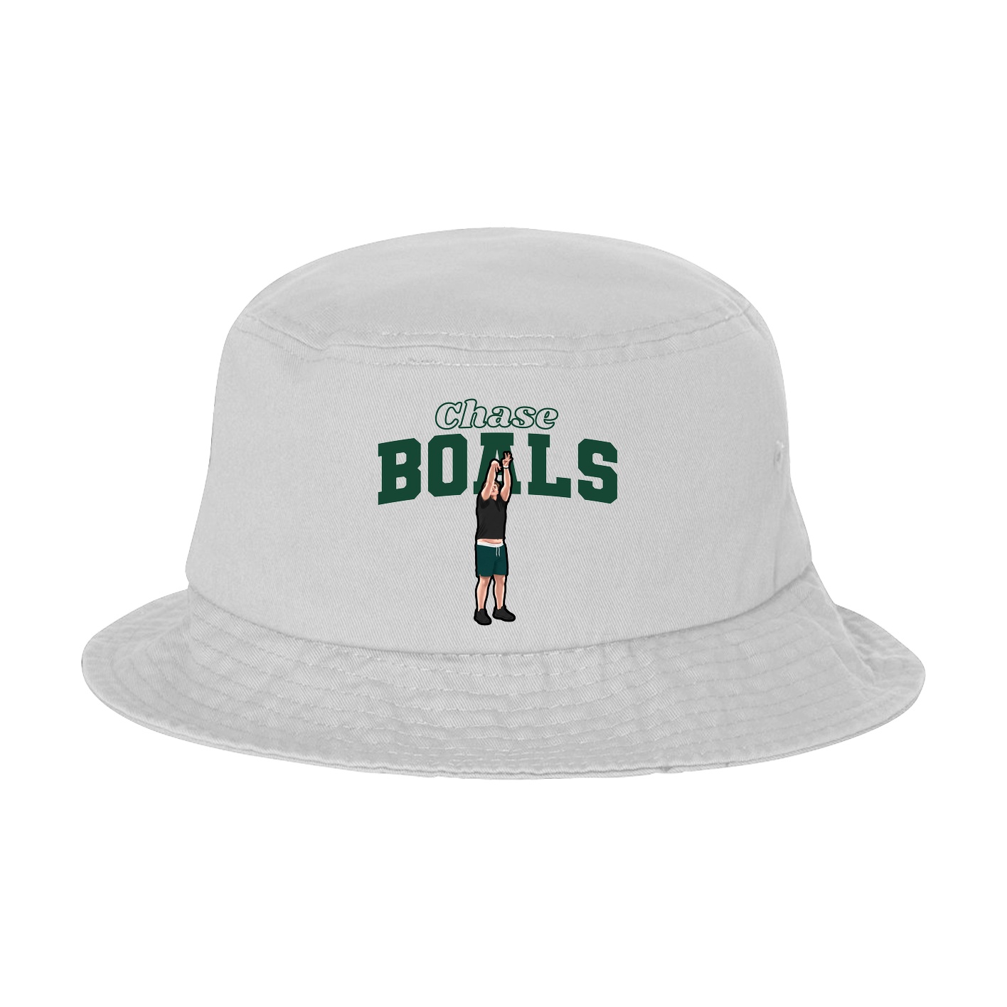 Bucket Cap — Name Arch in White