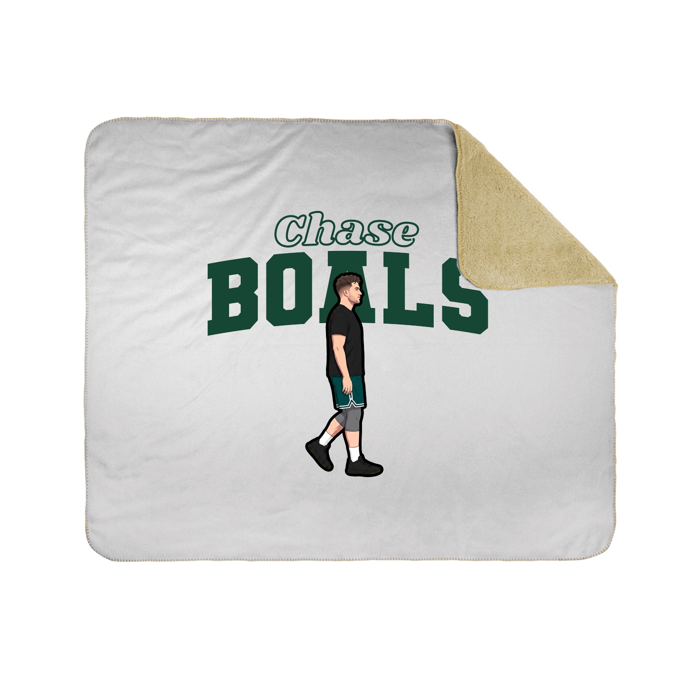Throw Blanket — Name Arch in White