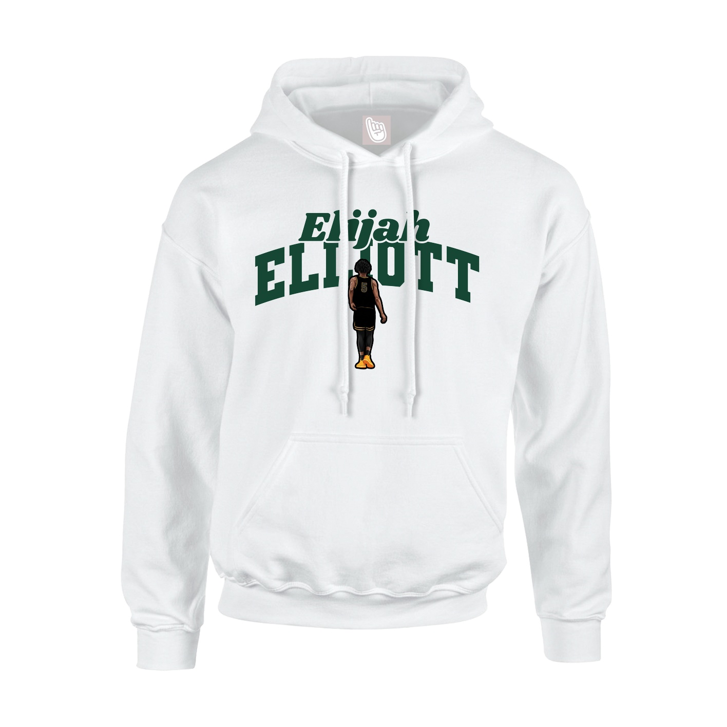 Youth Hoodie — Signature Arch in White