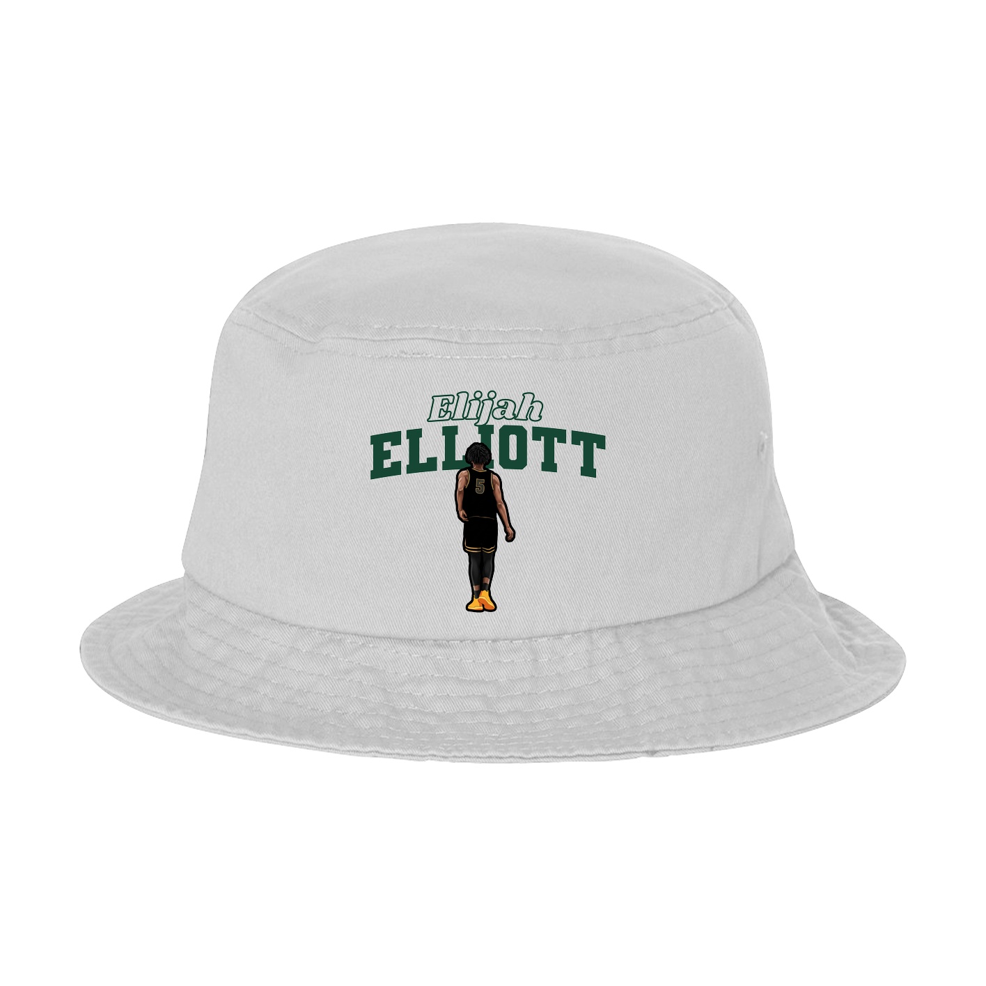 Bucket Cap — Name Arch in White