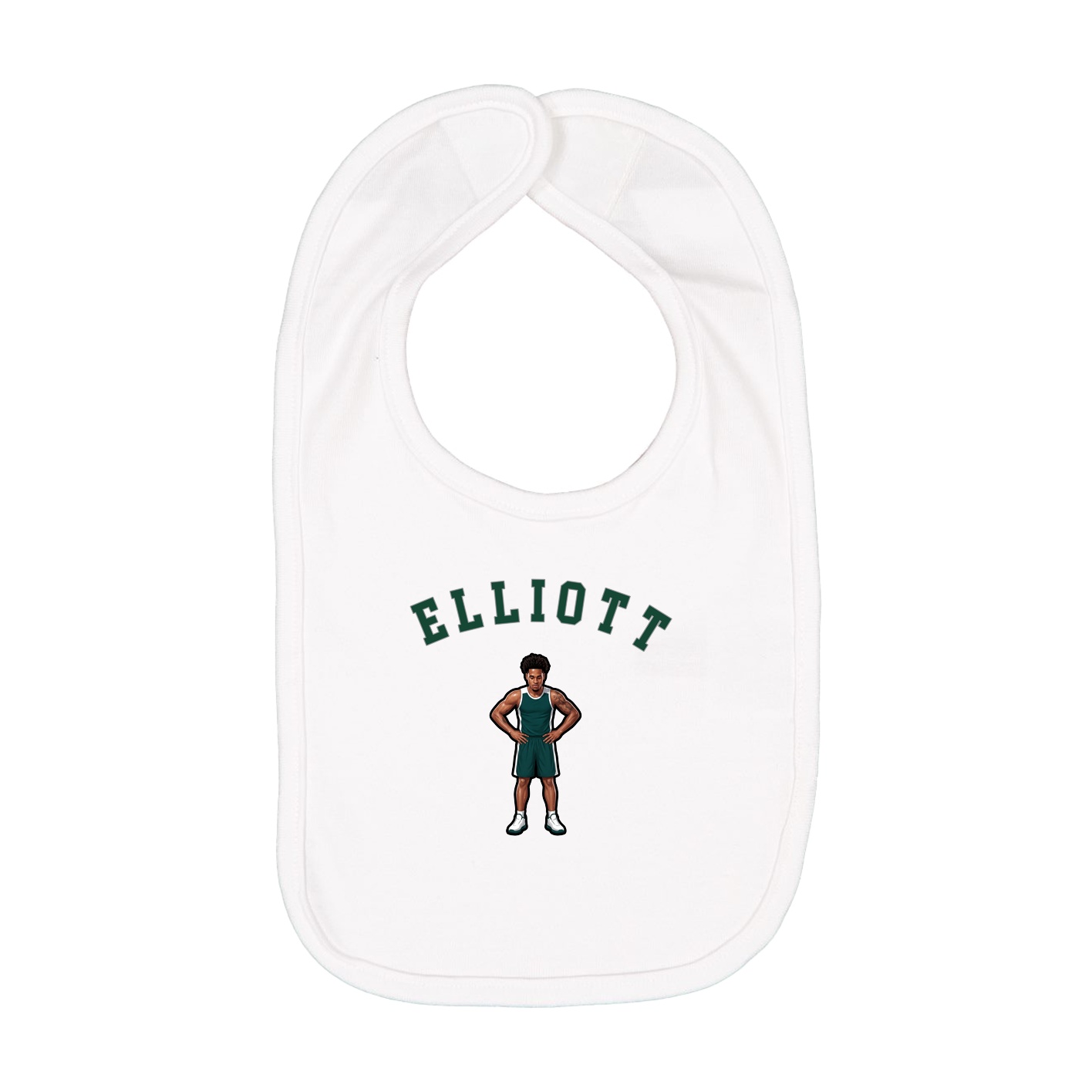 Infant Bib — Shirsey Arch in White