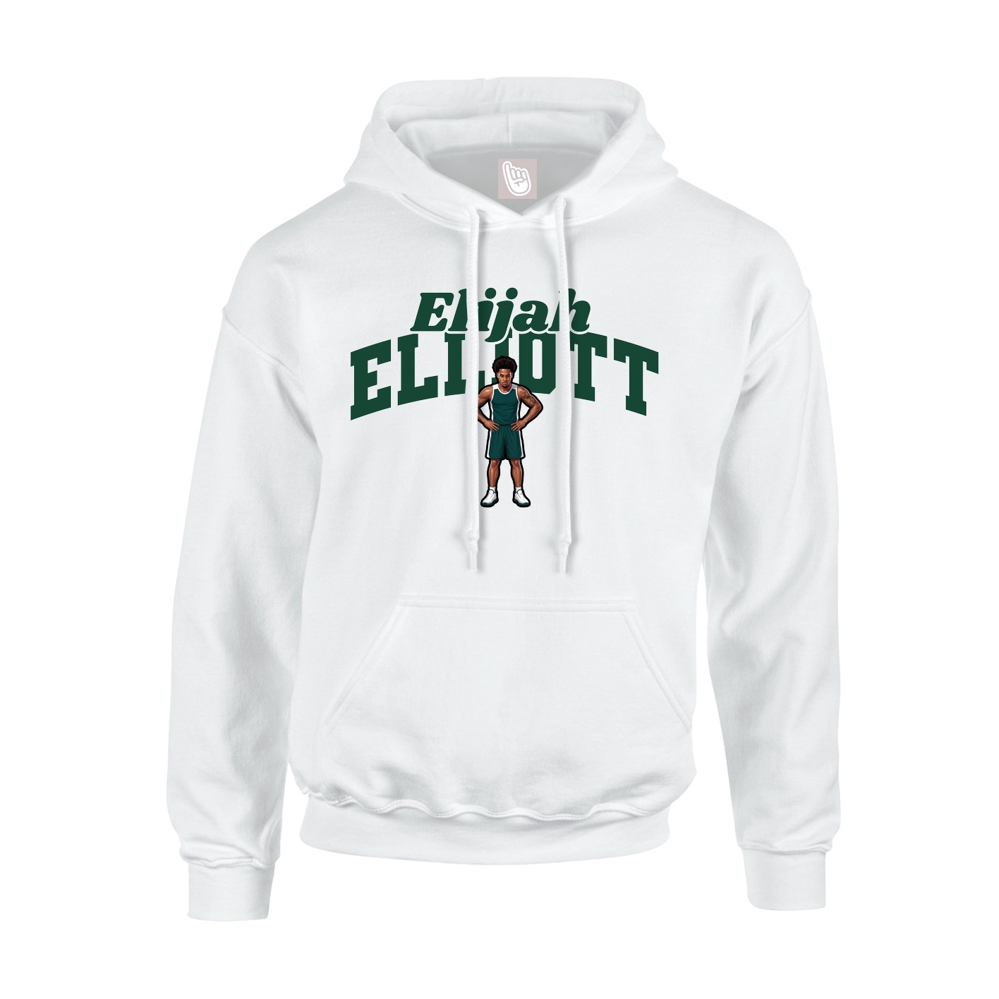 Youth Hoodie — Signature Arch in White