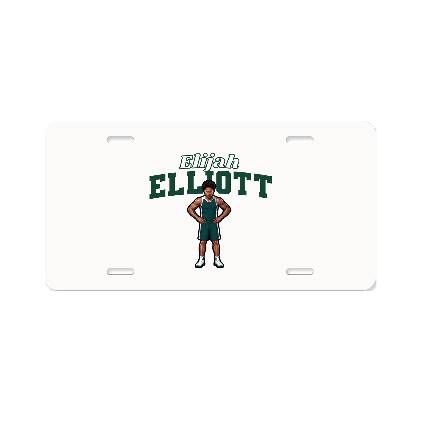 License Plate — Name Arch in Classic