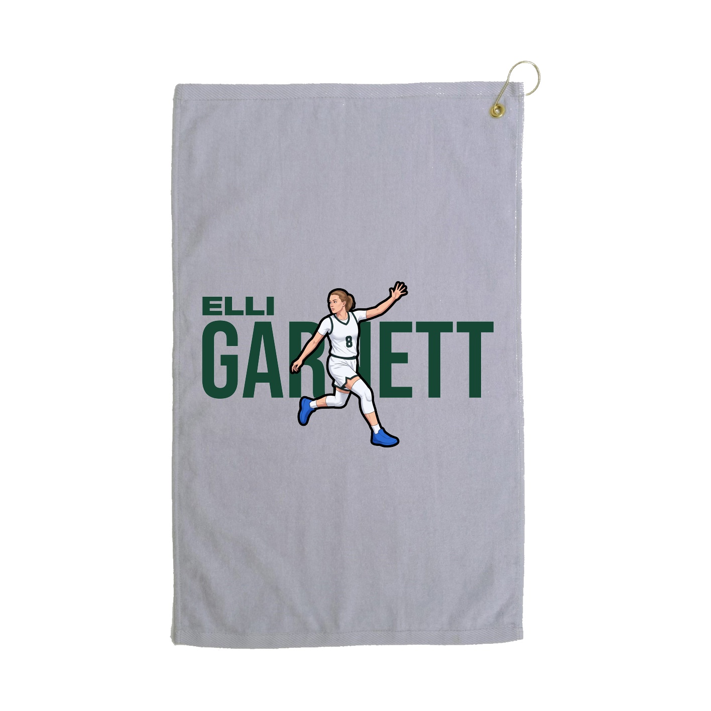 Golf Towel — Player Name in Grey