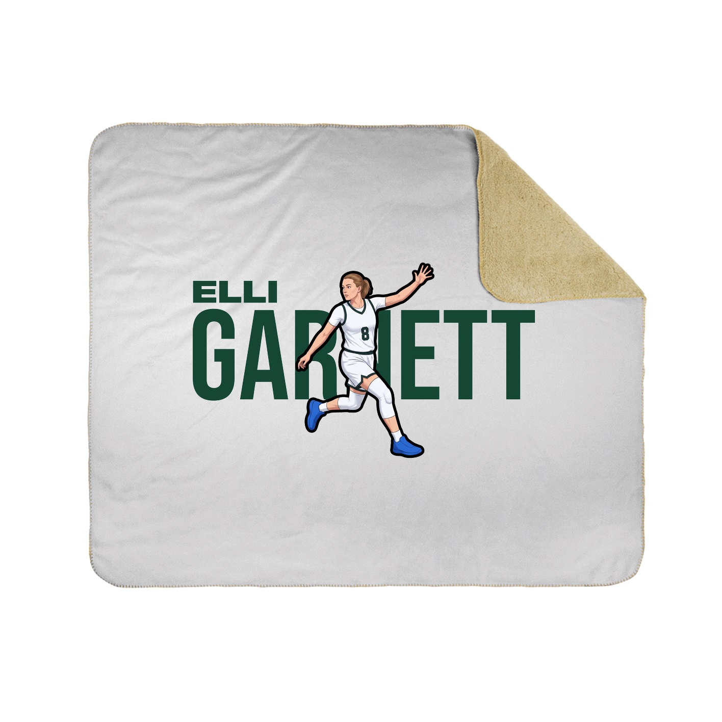 Throw Blanket — Player Name in White