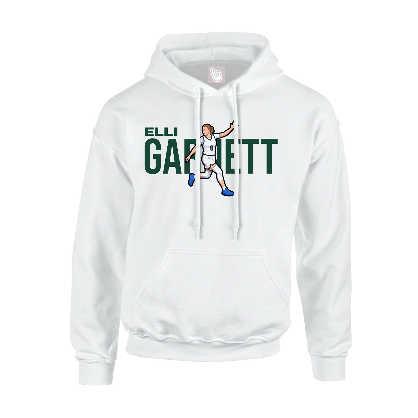Youth Hoodie — Player Name in White