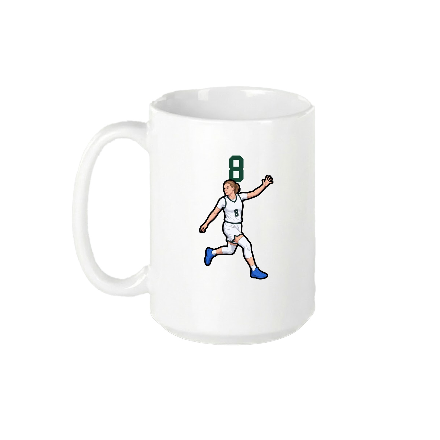 15oz Coffee Mug — Number Top in White