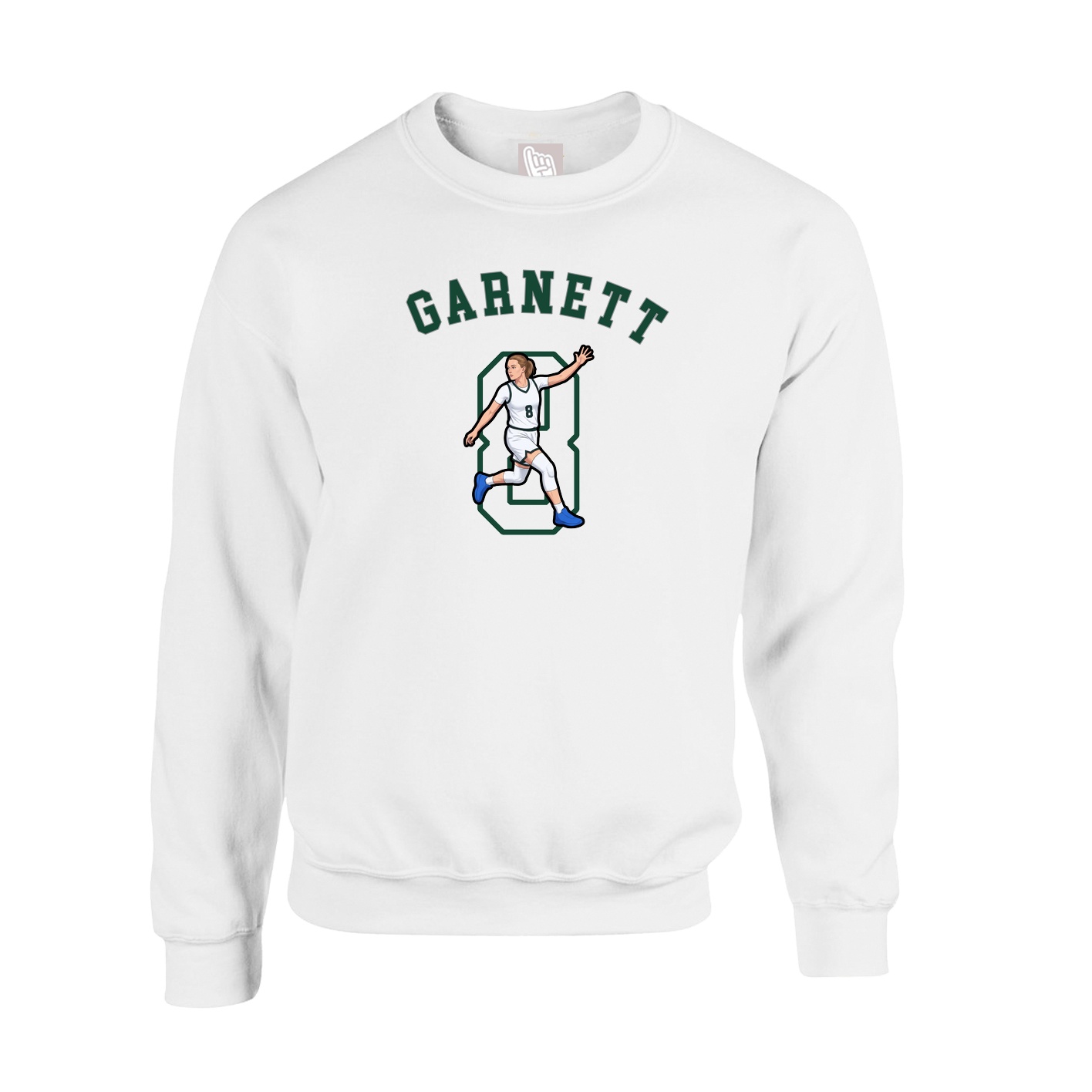 Fleece Crew — Shirsey Arch in White