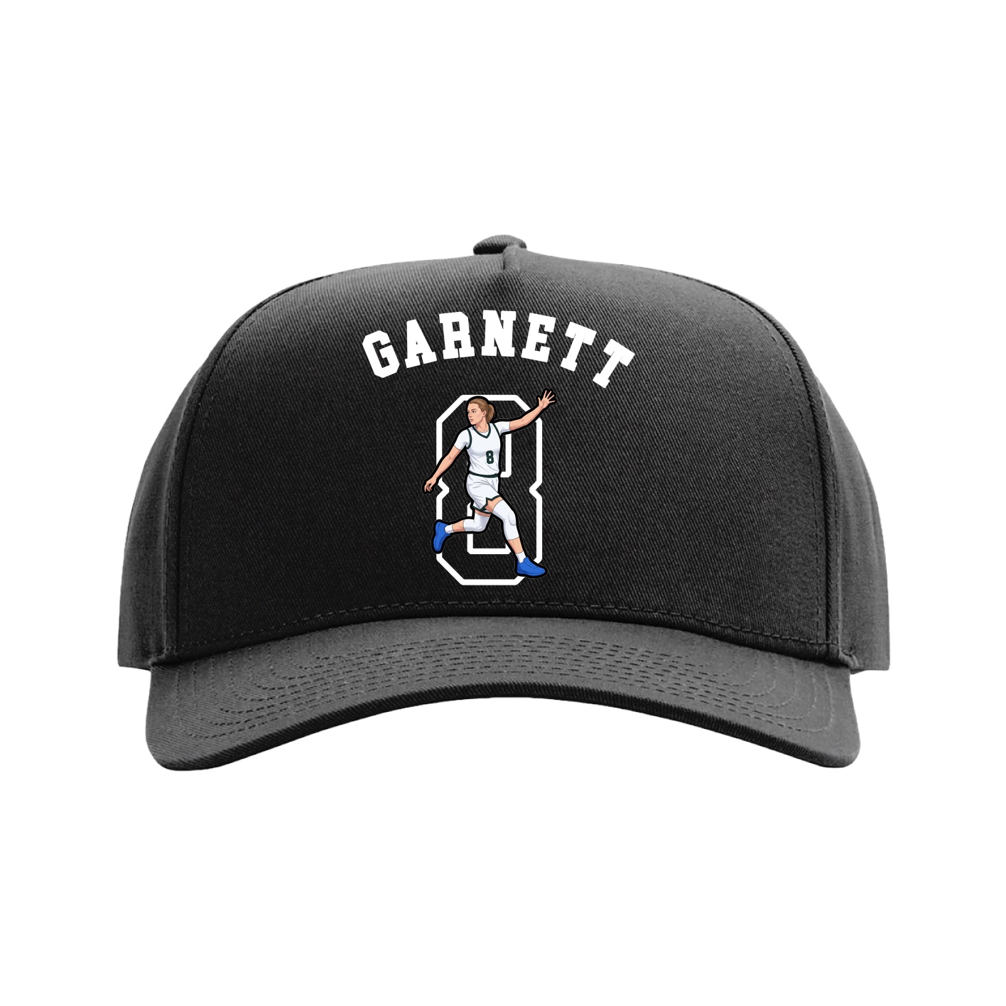 Full Fabric Five-Panel Champ Cap — Shirsey Arch in Black