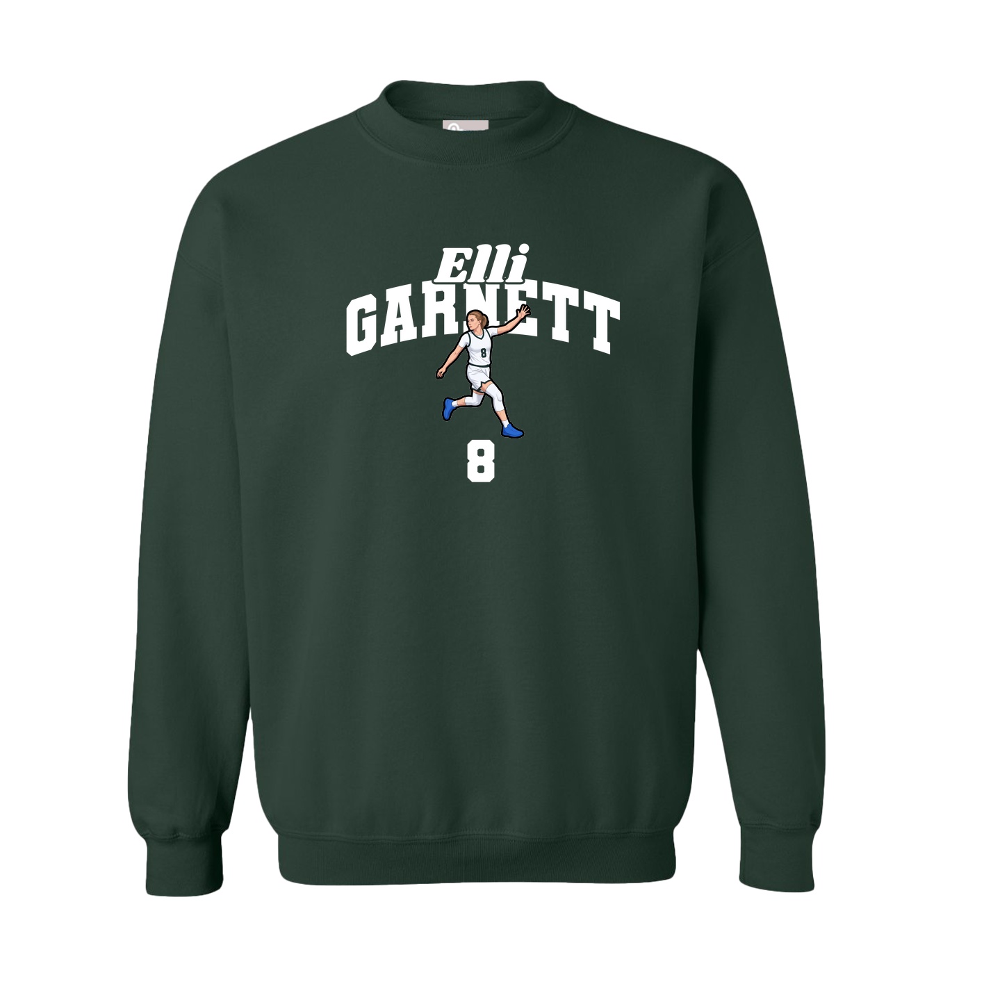 Fleece Crew — Signature Arch in Green