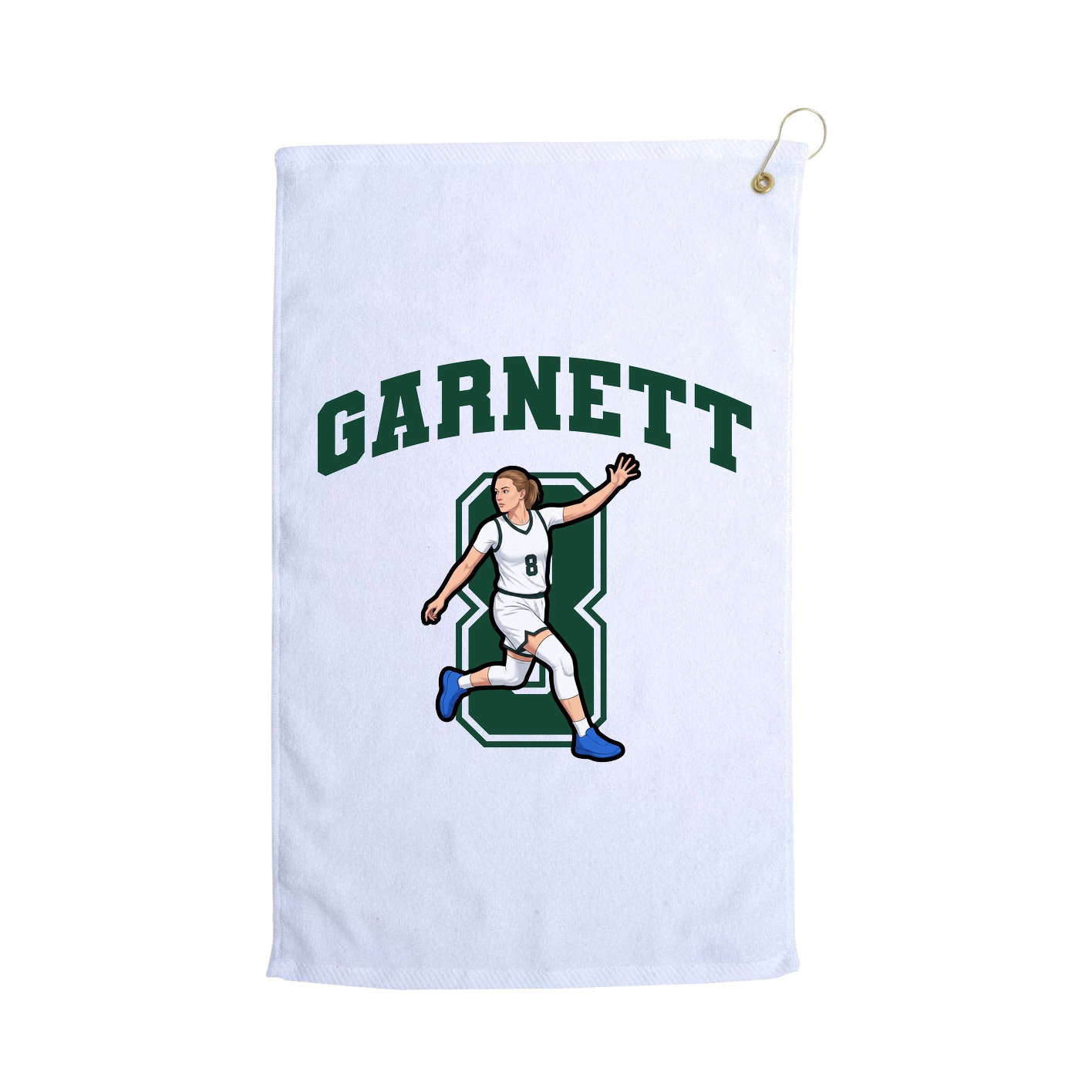 Golf Towel — Number in White