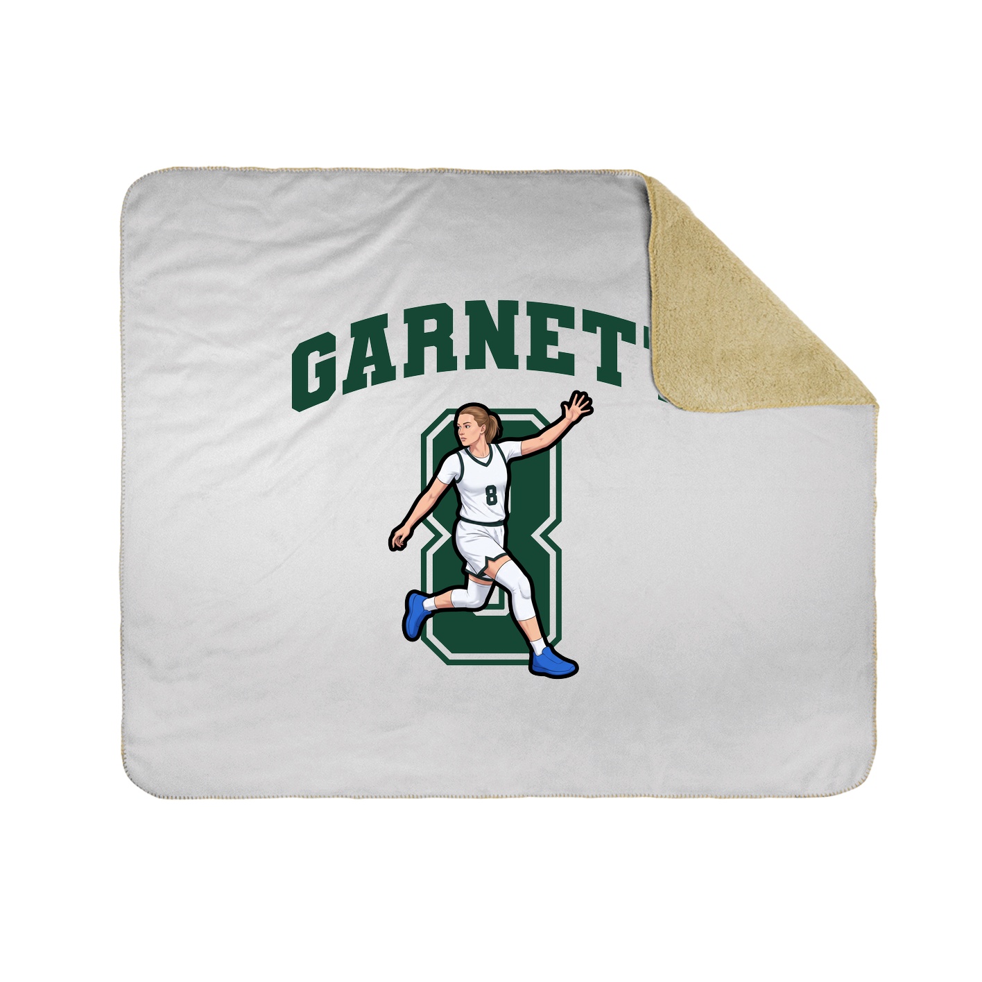 Throw Blanket — Number in White