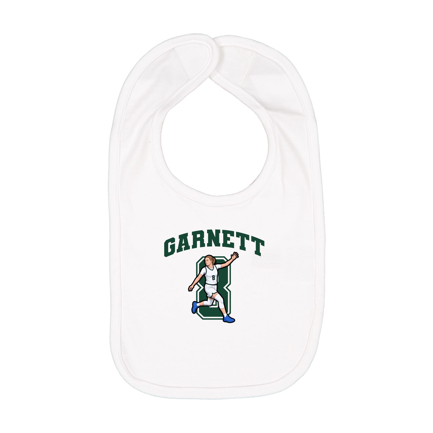 Infant Bib — Number in White