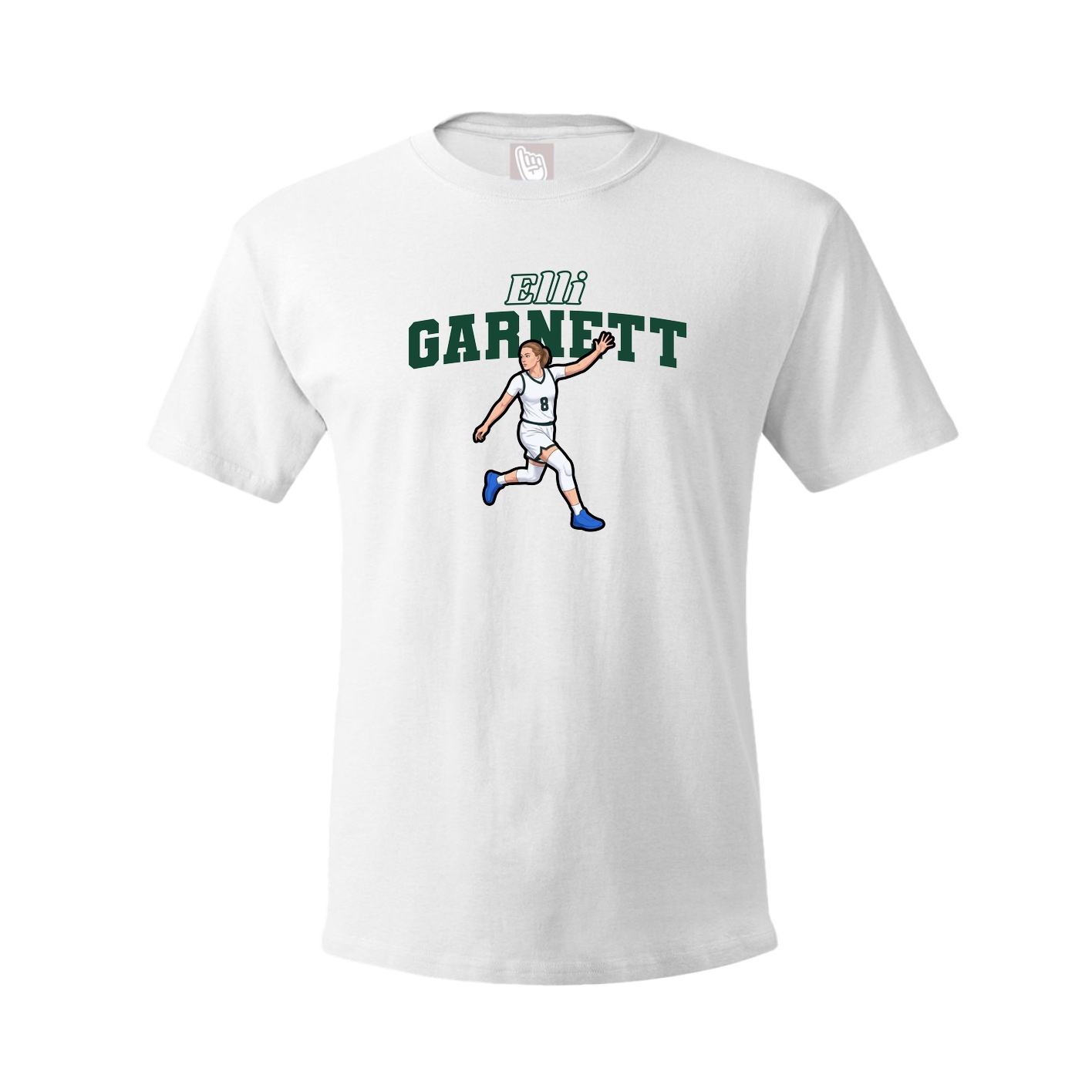 Youth Tee — Name Arch in White