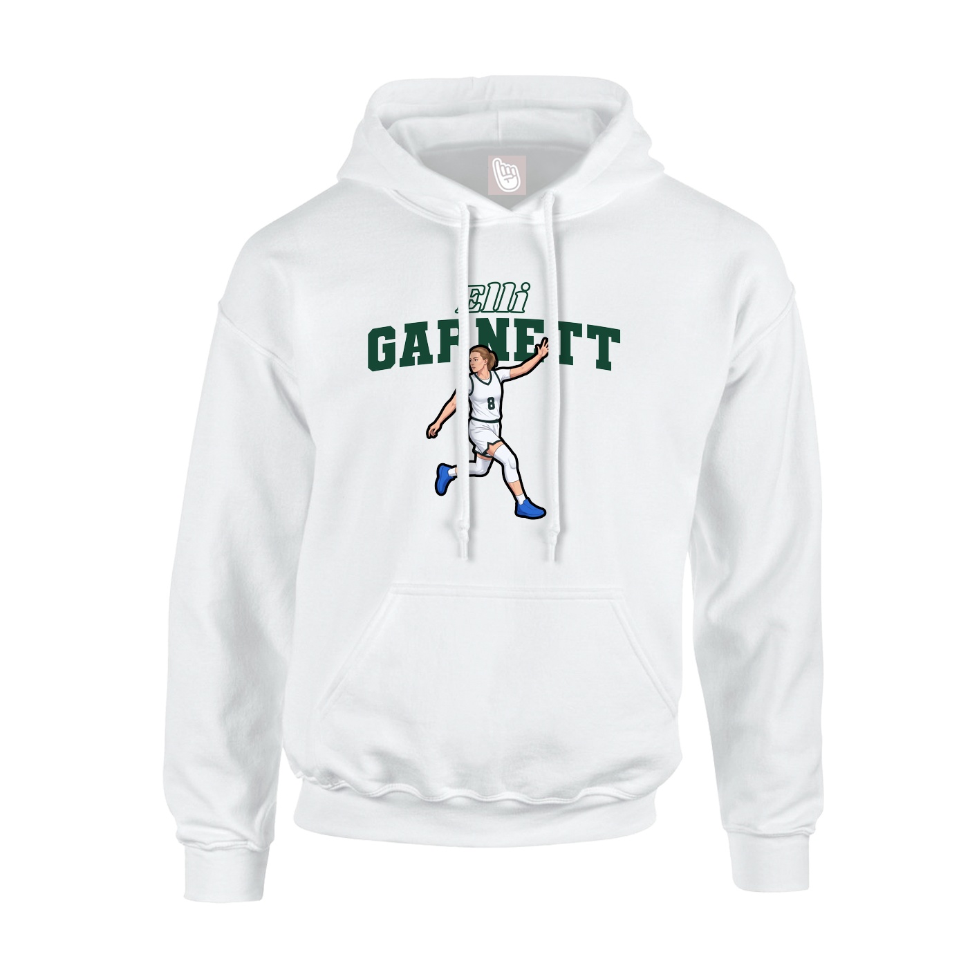 Hoodie — Name Arch in White