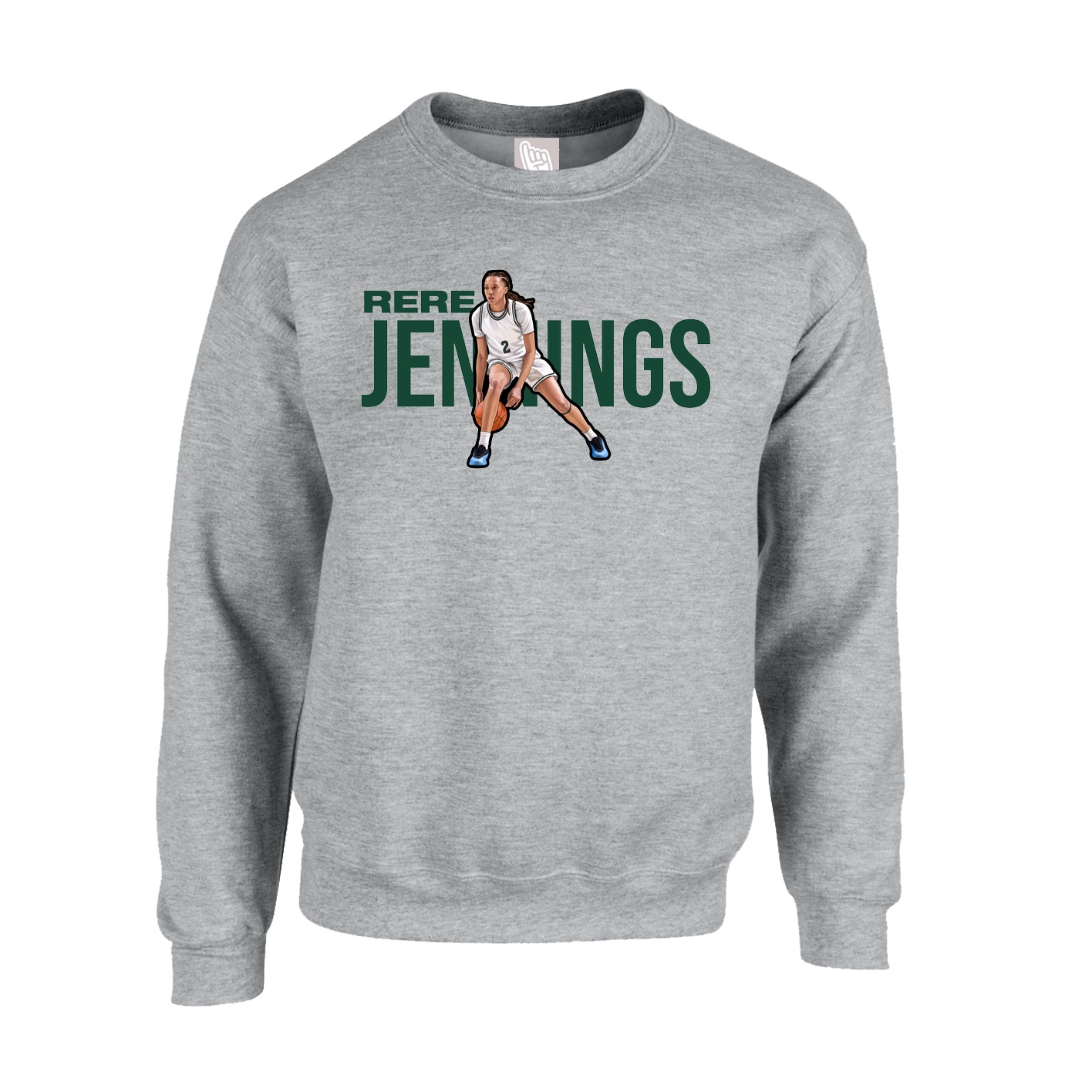 Fleece Crew — Player Name in Grey