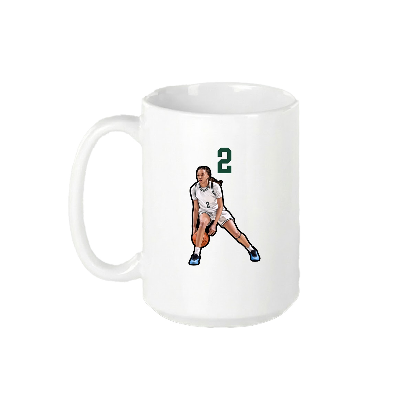 15oz Coffee Mug — Number Top in White