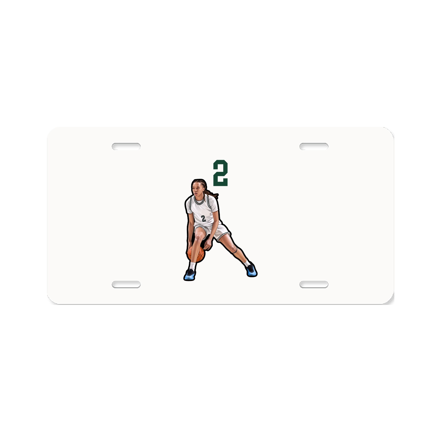 License Plate — Number Top in Classic